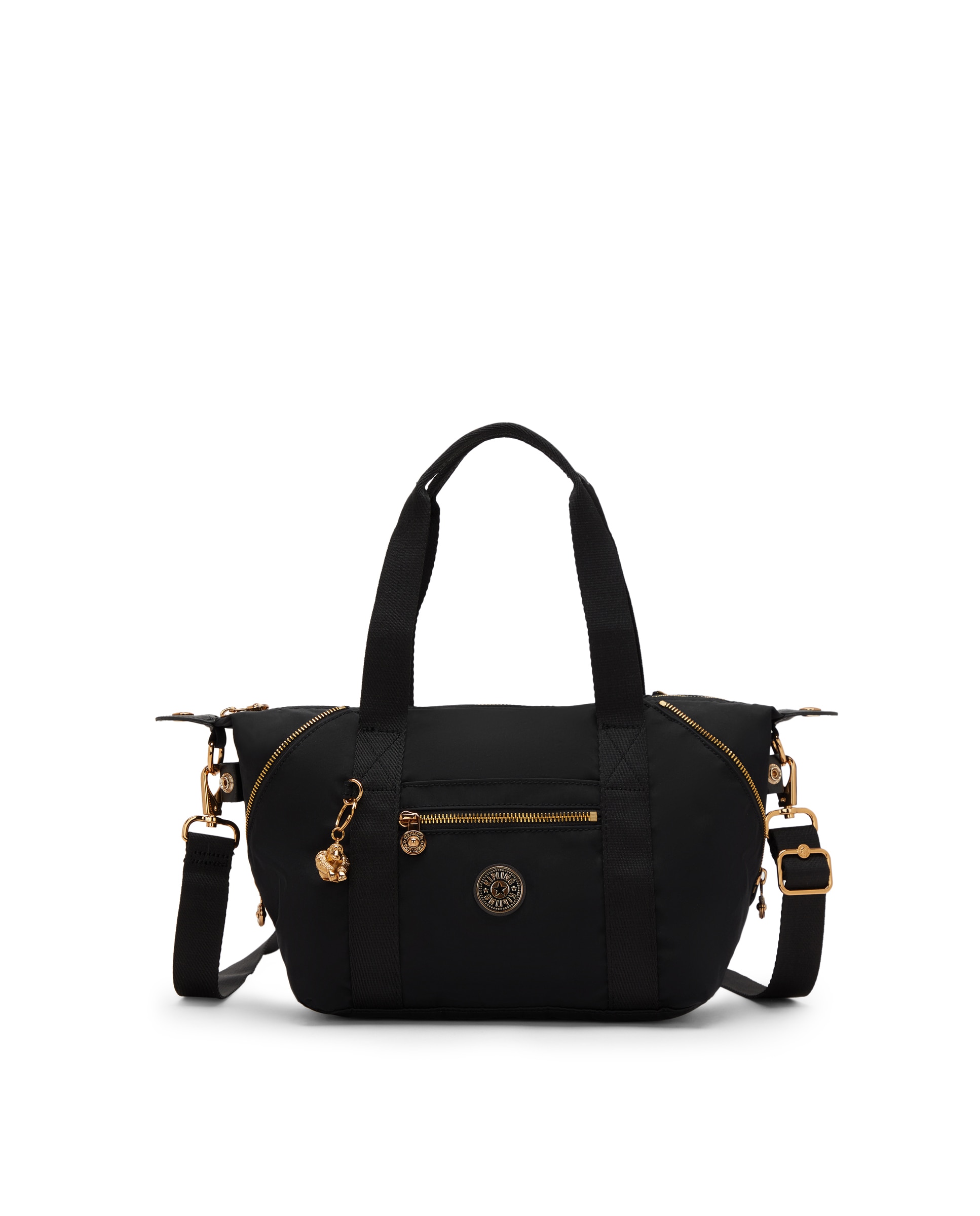 Shopper pequeño con cremallera y asa bandolera extraíble - Kipling - Negro Negro-1