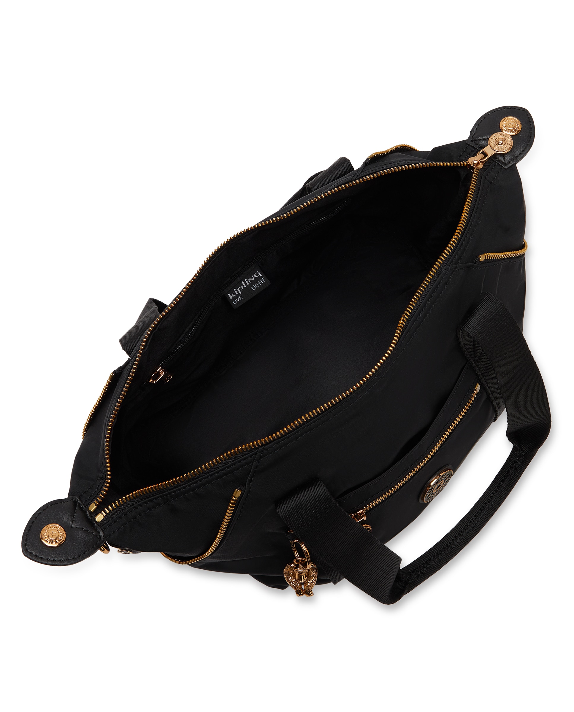 Shopper pequeño con cremallera y asa bandolera extraíble - Kipling - Negro Negro-2