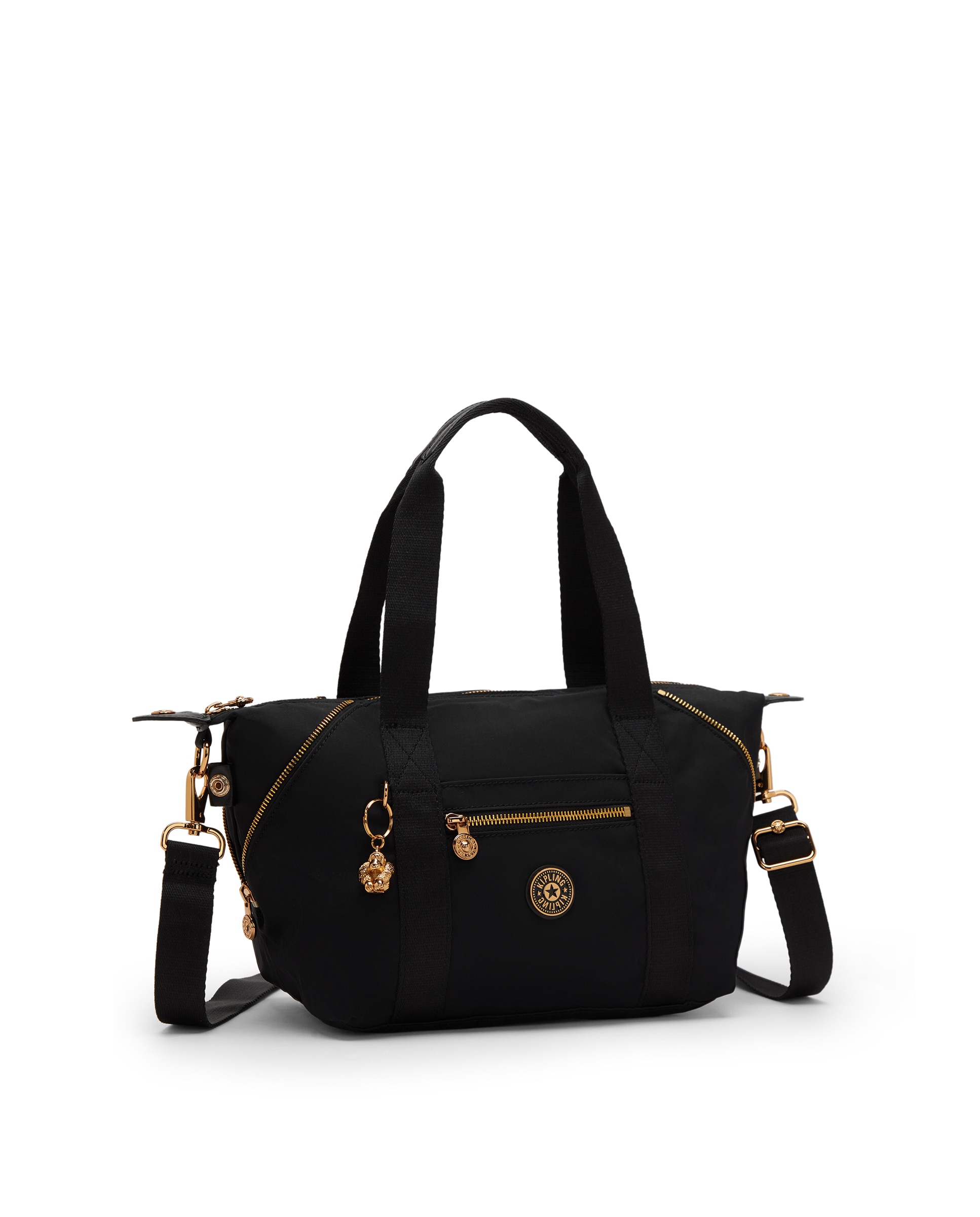 Shopper pequeño con cremallera y asa bandolera extraíble - Kipling - Negro Negro-4