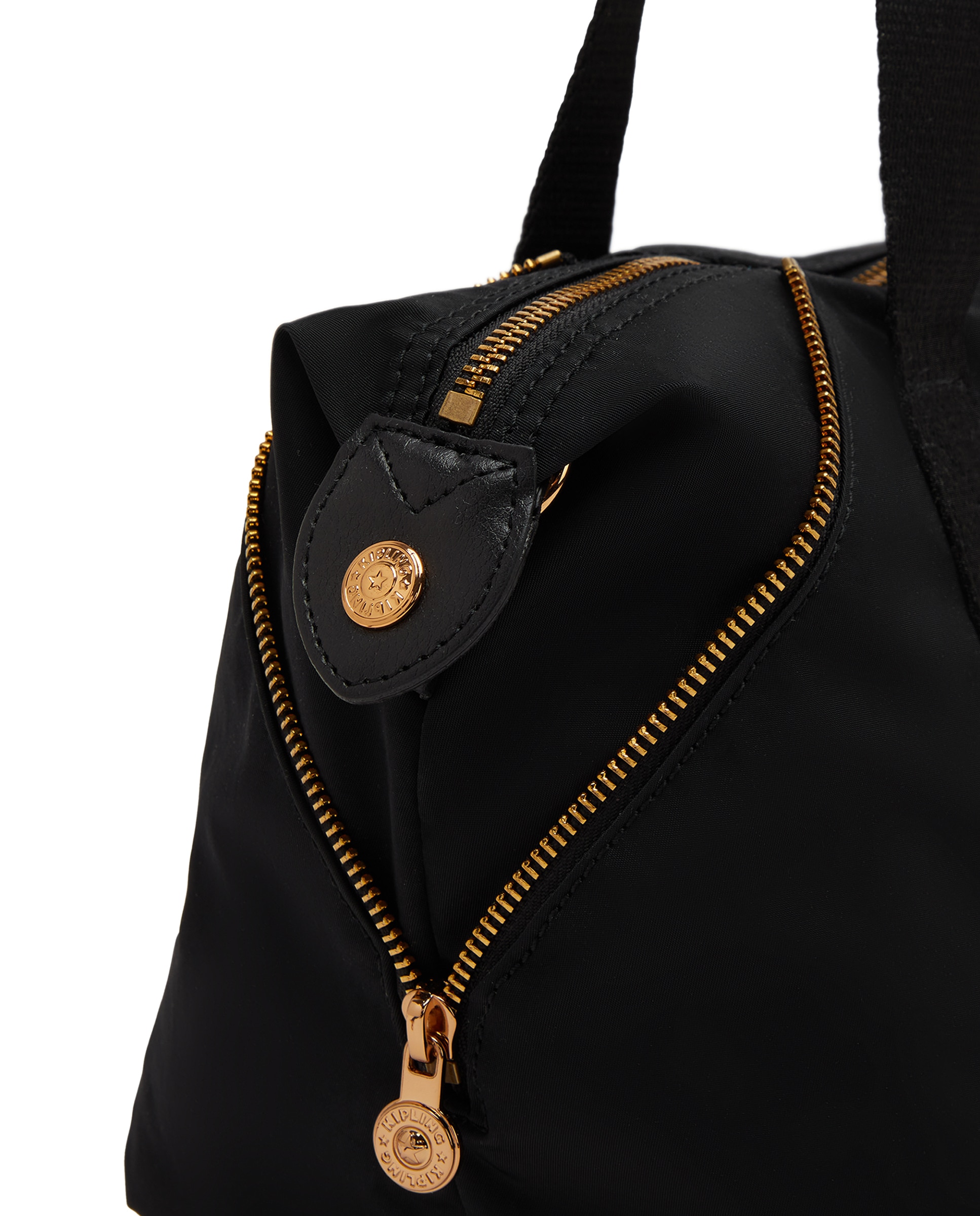 Shopper pequeño con cremallera y asa bandolera extraíble - Kipling - Negro Negro-6