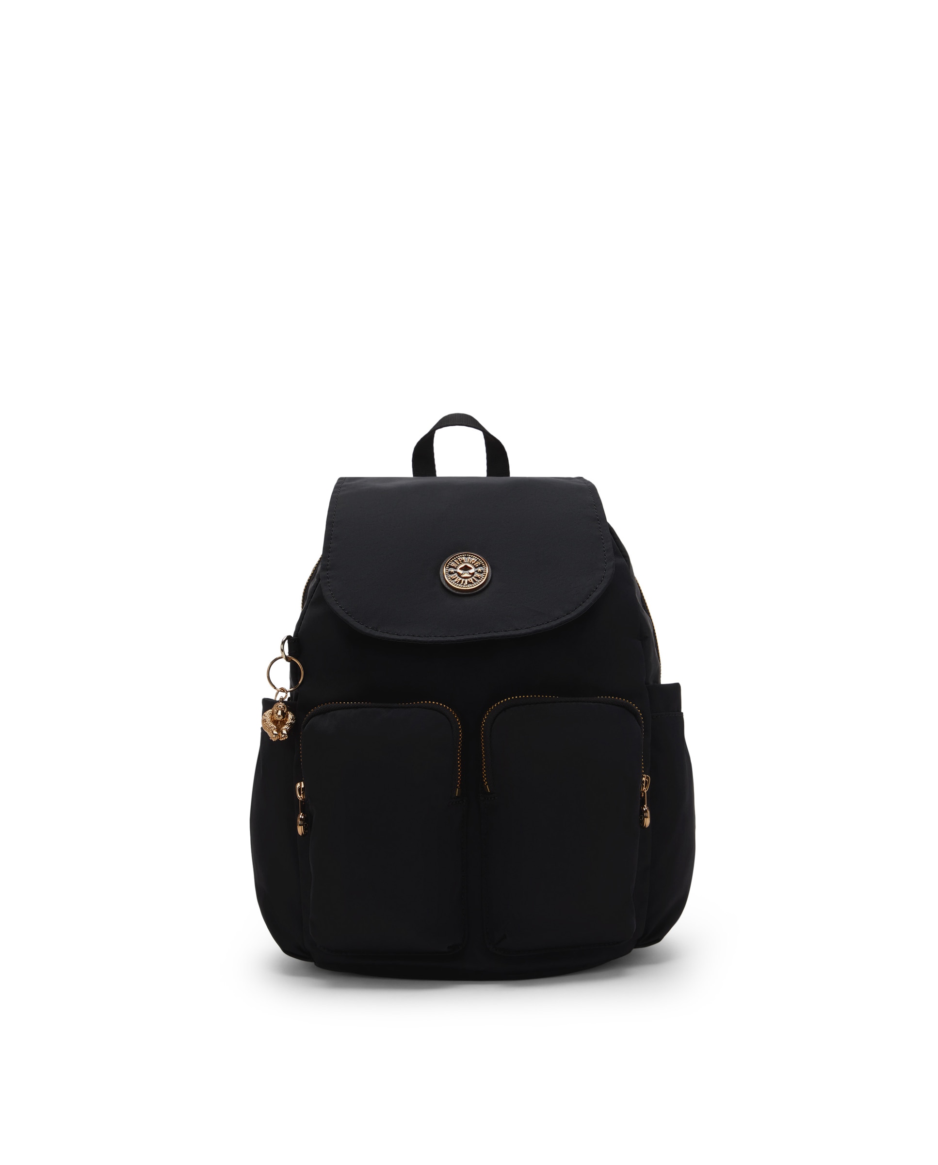 Mochila pequeña de mujer con bolsillos externos - Kipling - Negro Negro-1