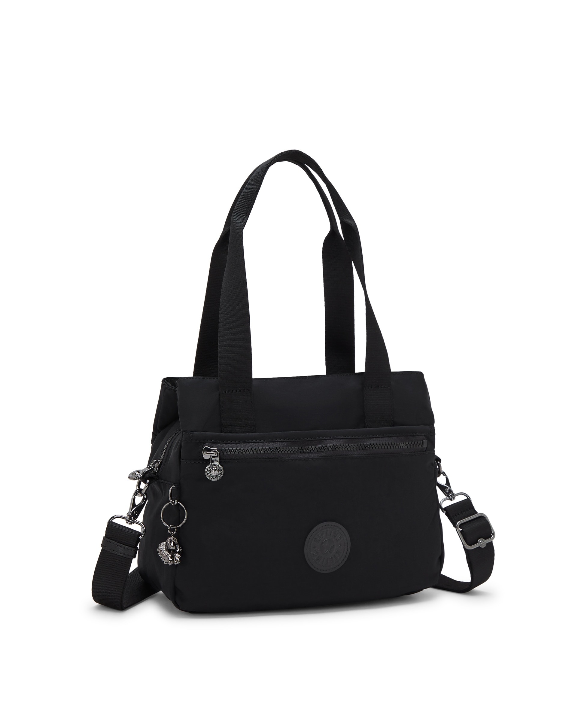 Bolso de hombro con múltiples compartimento y asa extraíble - Kipling - Negro Negro-4