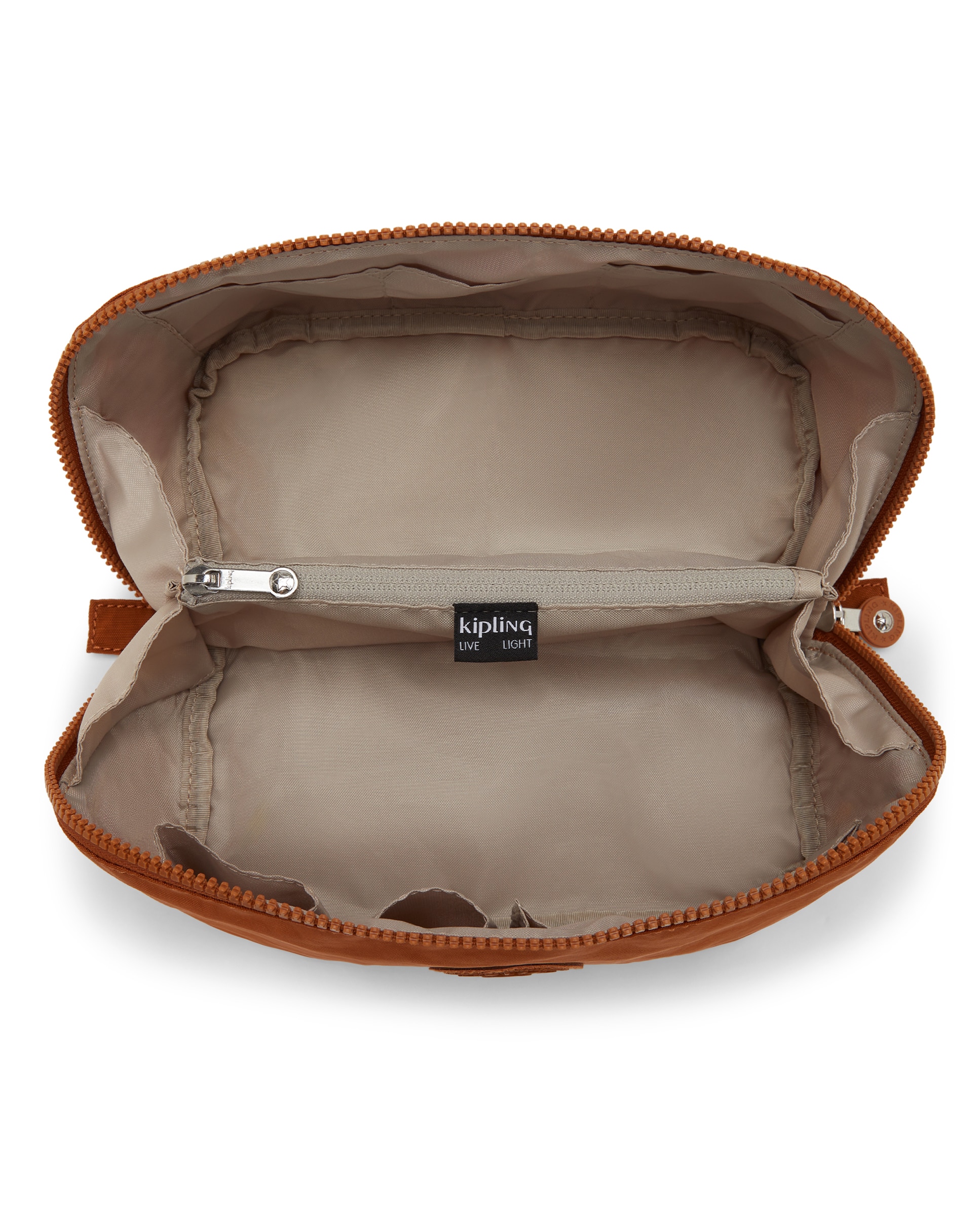 Neceser de mujer grande con múltiples compartimentos - Kipling - Canela Canela-2