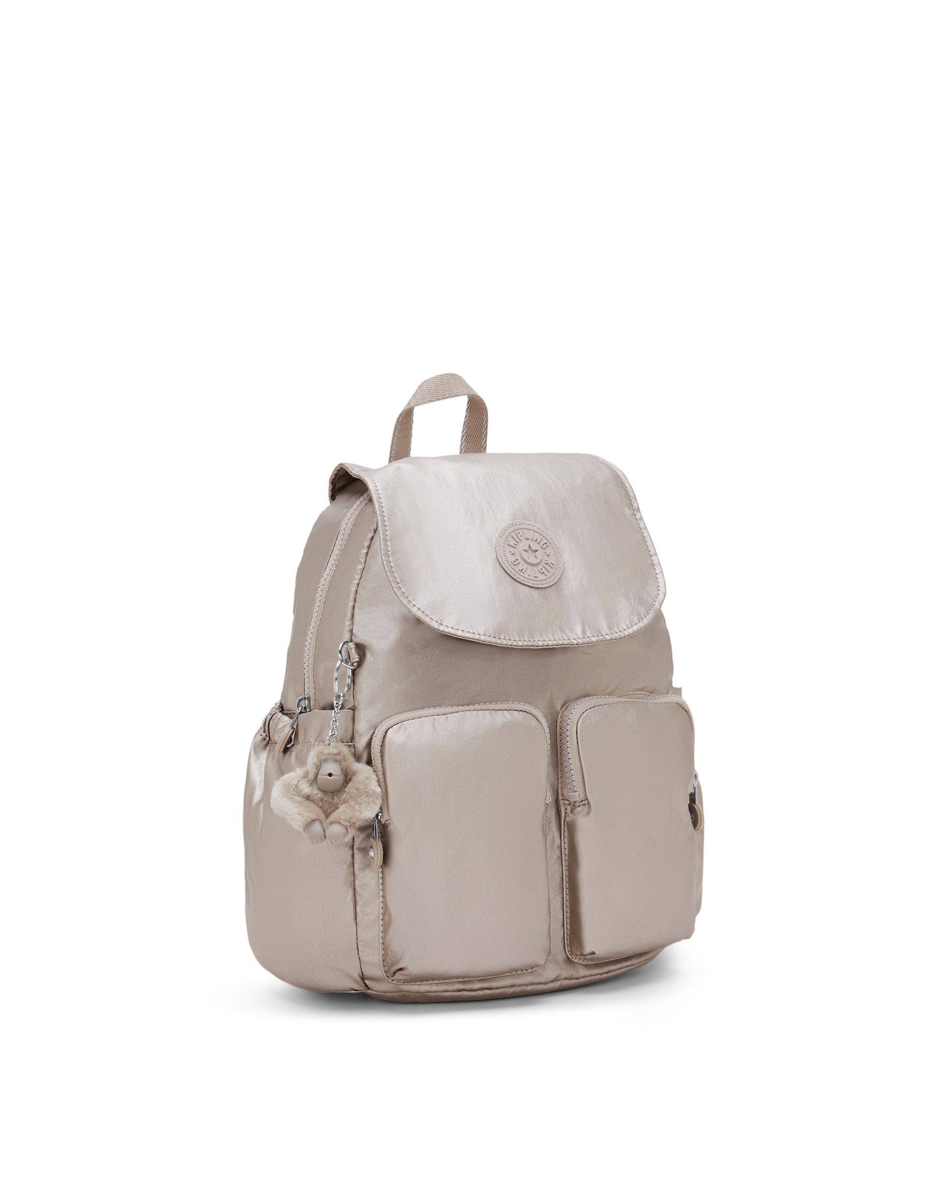 Mochila de mujer city pocket s pequeña con bolsillos externos - Kipling - Piedra Piedra-4