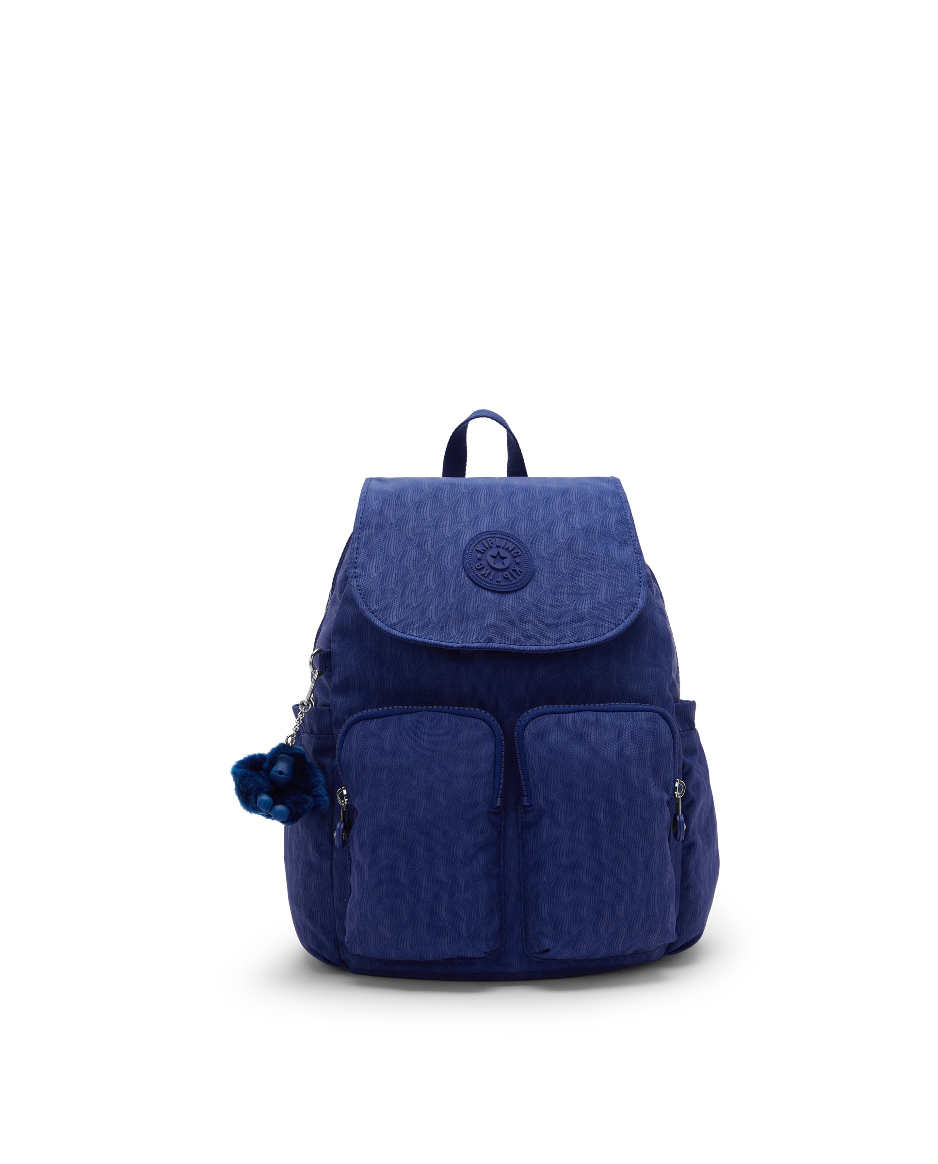 Mochila pequeña de mujer con bolsillos externos - Kipling - Azul índigo Azul índigo-1