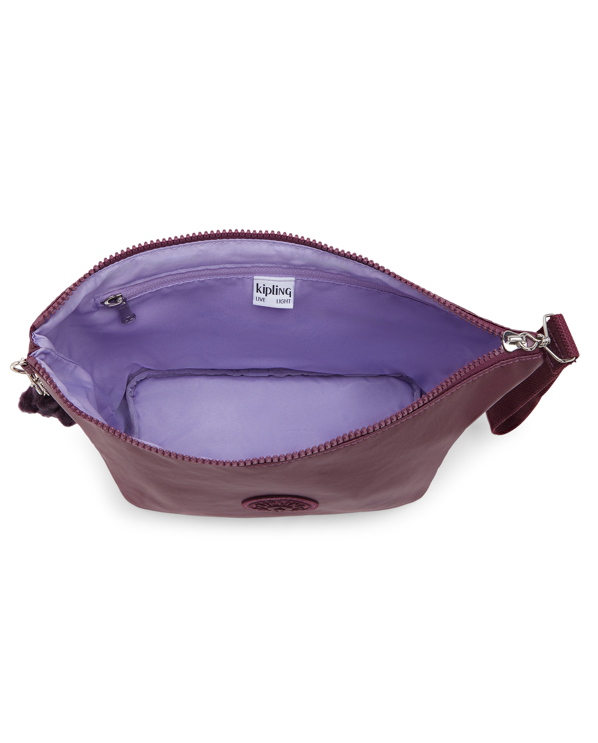 Neceser de mujer grande con cremallera y asa de muñeca - Kipling - Magenta Magenta-2