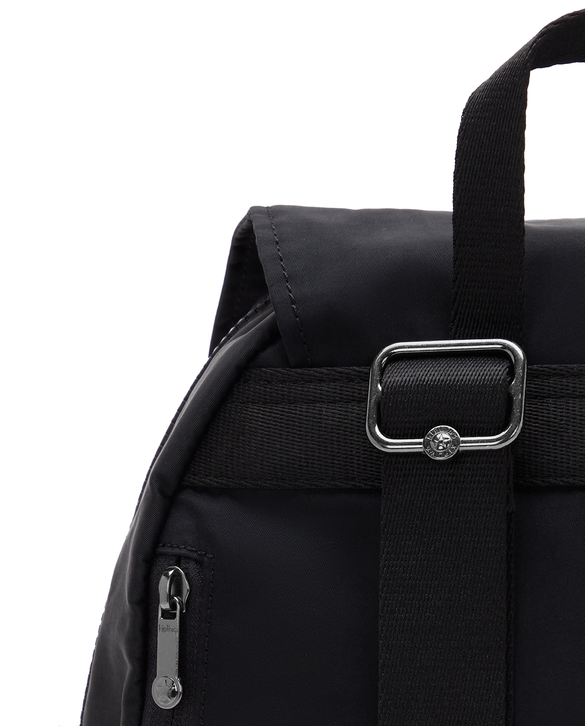 Mochila pequeña de mujer con bolsillos externos - Kipling - Negro mate Negro mate-5