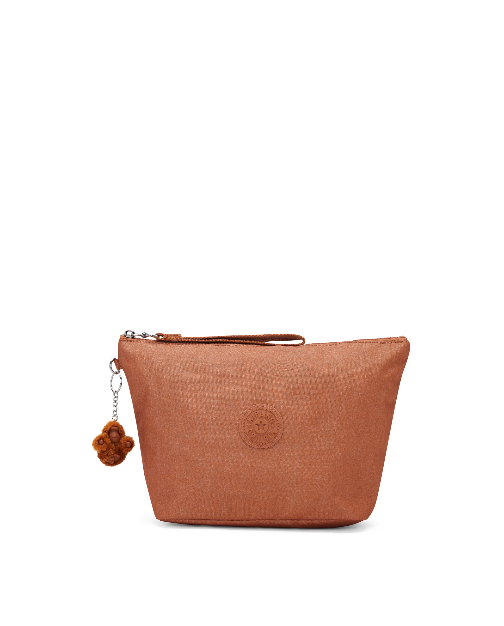 Neceser de mujer grande con cremallera y asa de muñeca - Kipling - Marrón claro Marrón claro-1