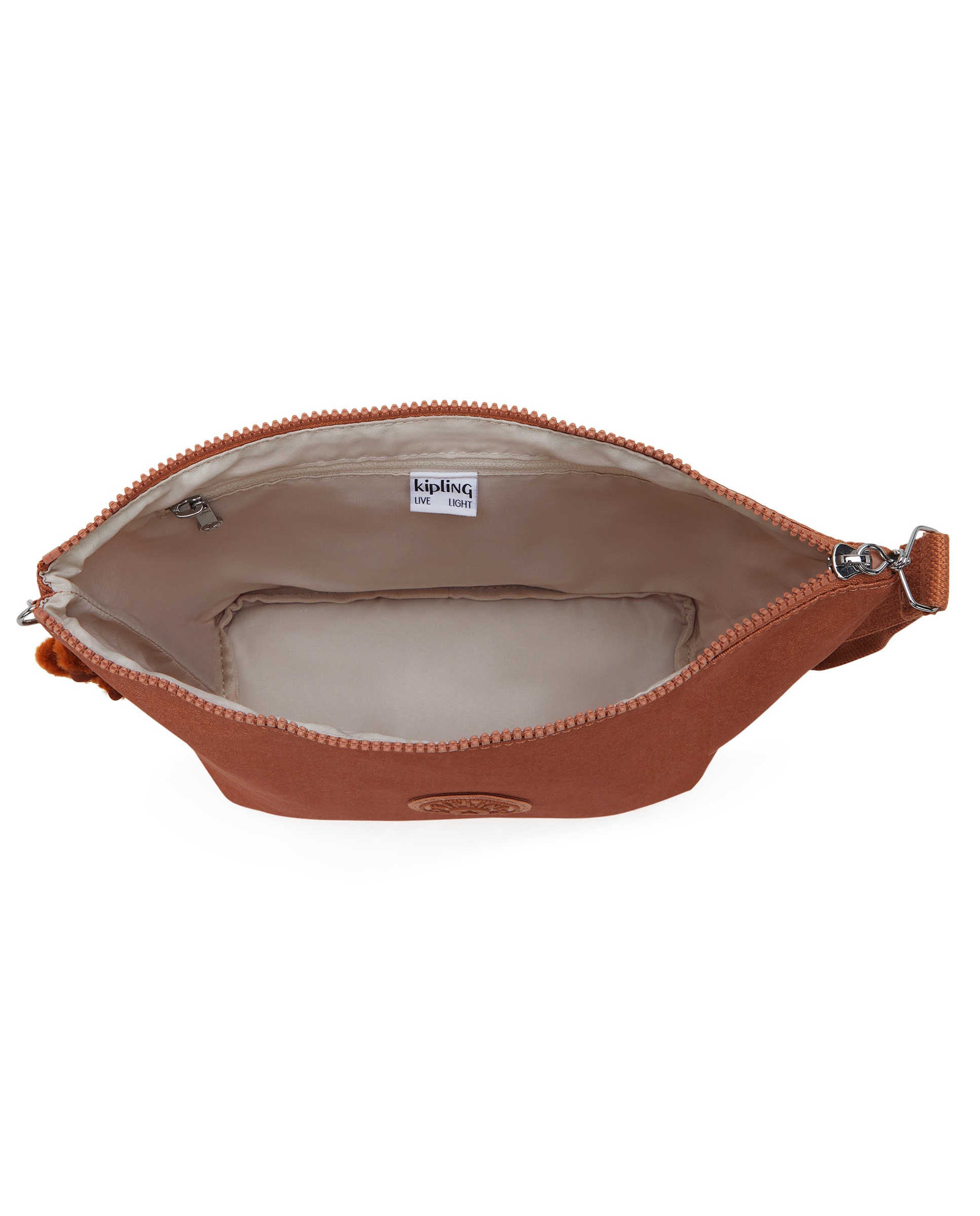 Neceser de mujer grande con cremallera y asa de muñeca - Kipling - Marrón claro Marrón claro-2