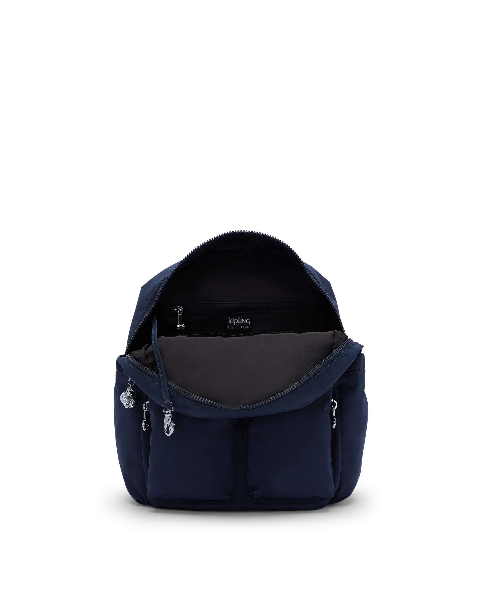 Mochila pequeña de mujer con bolsillos externos - Kipling - Navy Navy-2