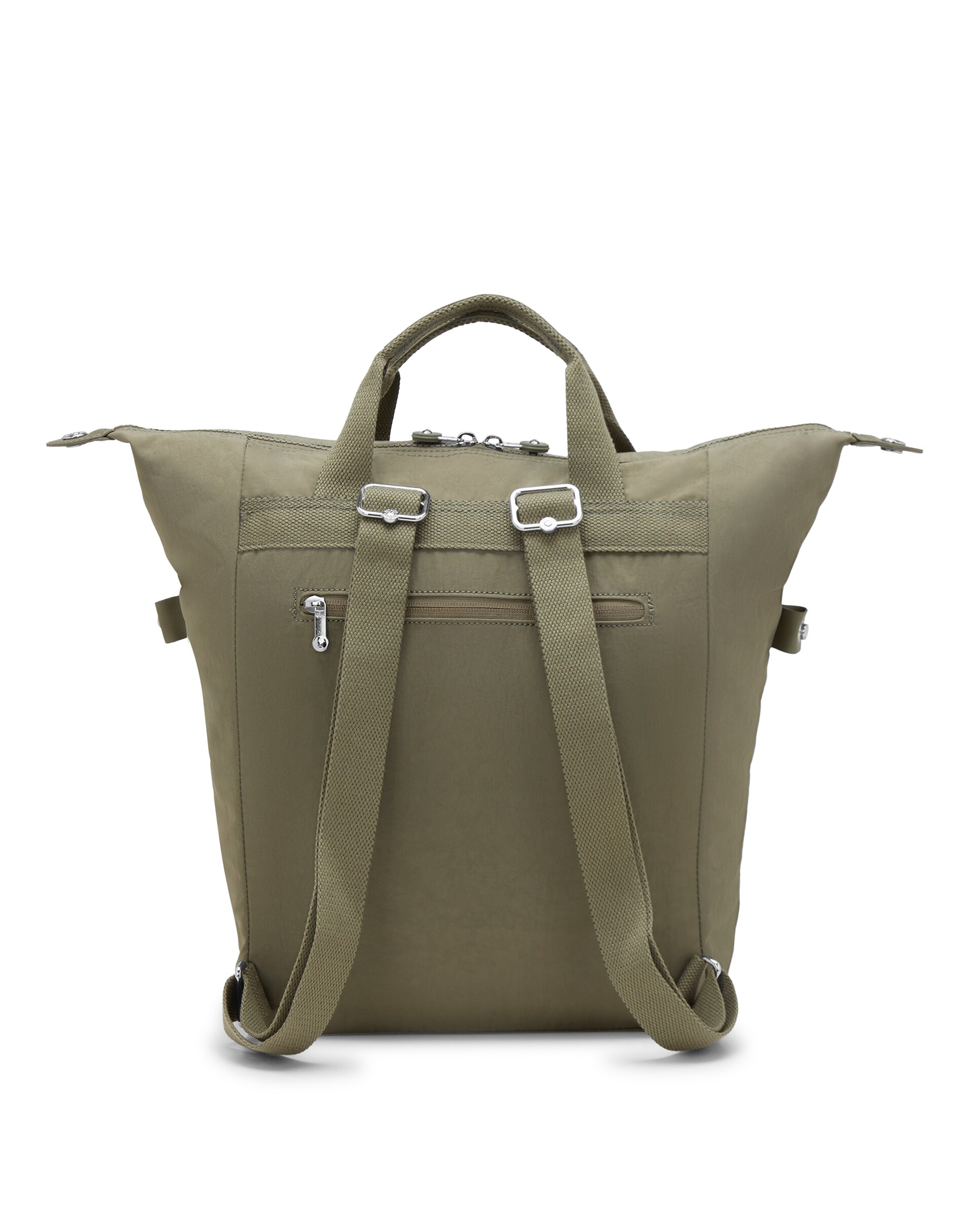 Mochila mediana de mujer con asa de mano y compartimento para portátil - Kipling - Verde Oliva Verde Oliva-3