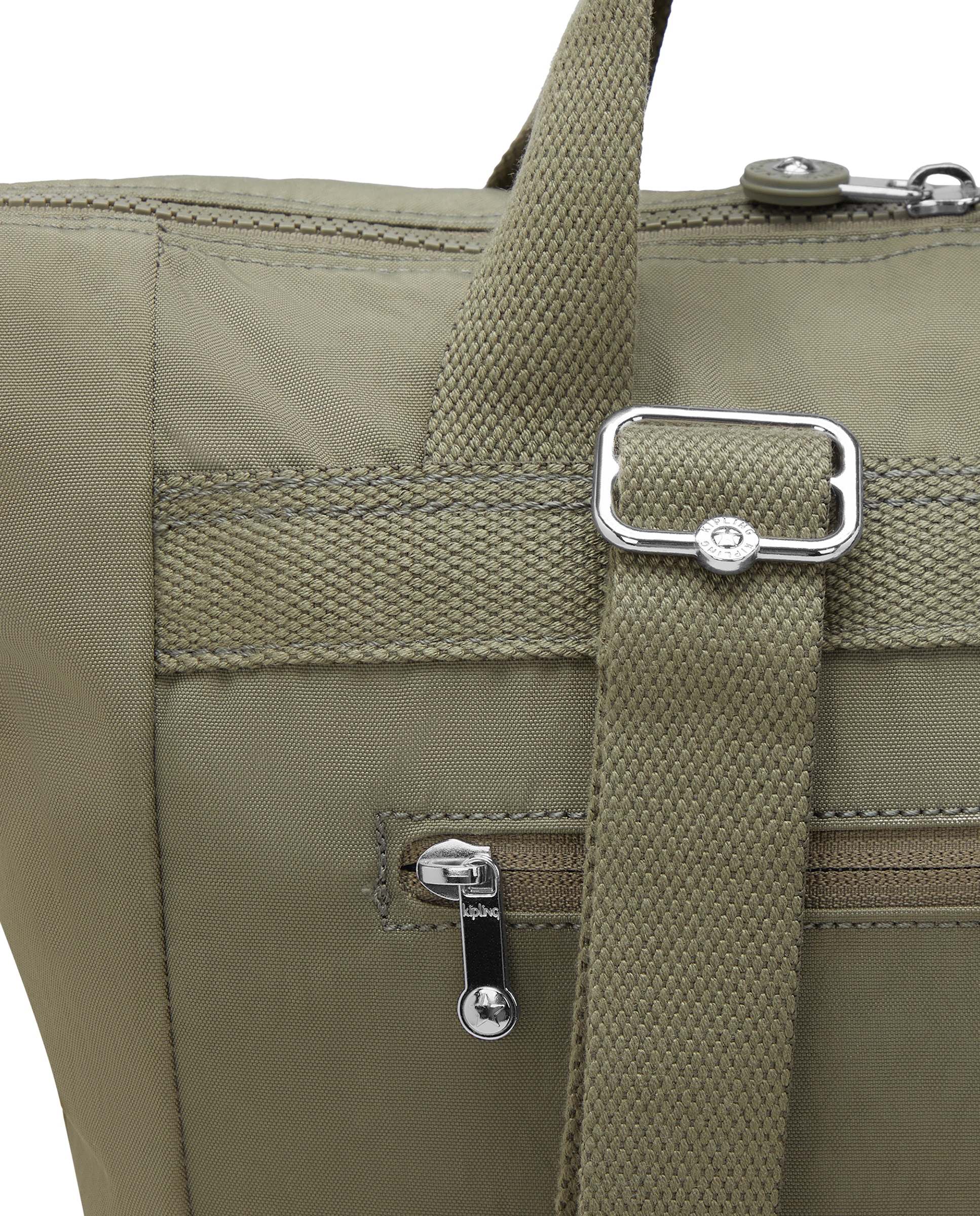 Mochila mediana de mujer con asa de mano y compartimento para portátil - Kipling - Verde Oliva Verde Oliva-5