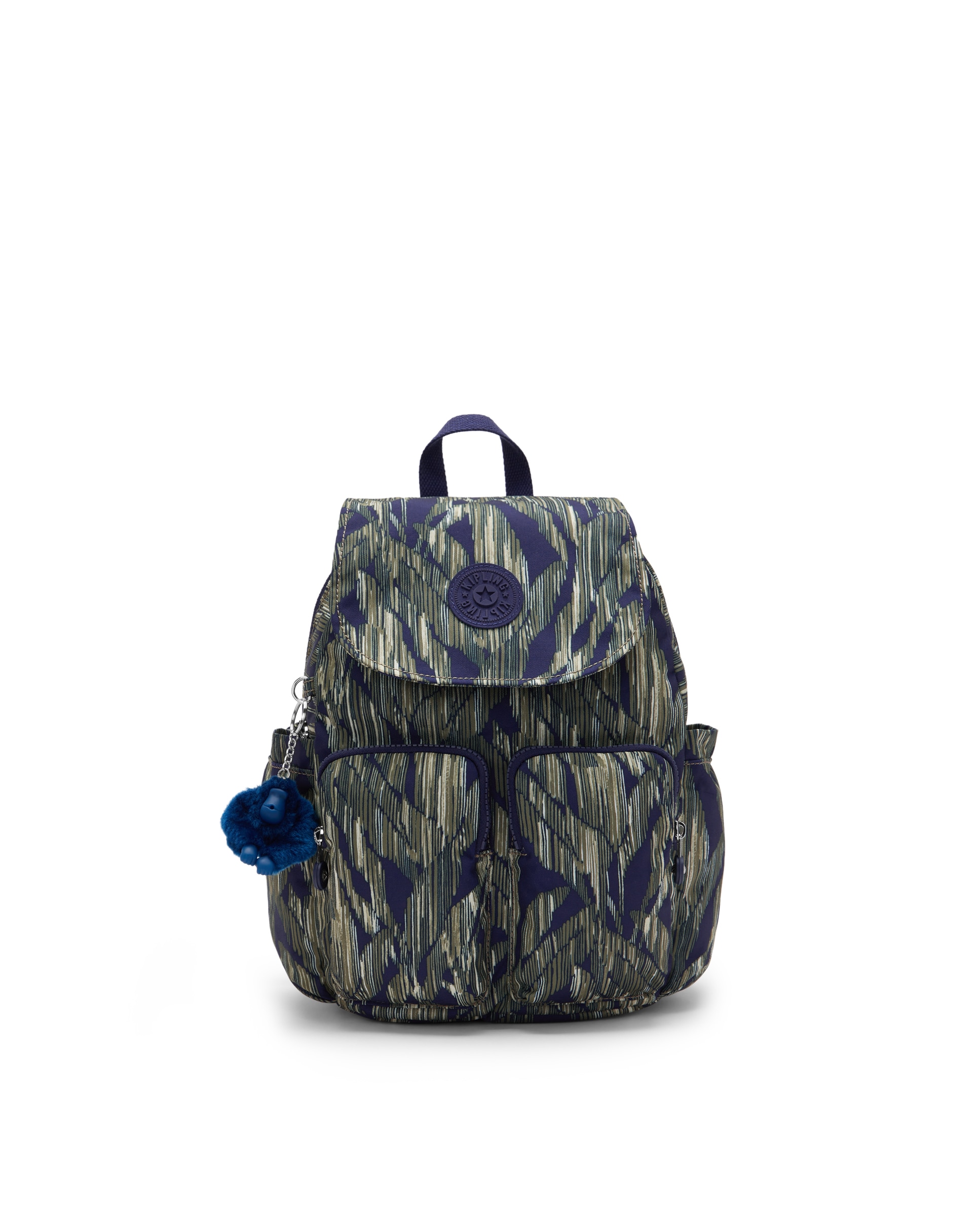 Mochila pequeña de mujer con bolsillos externos - Kipling - Verde / Azul marino Verde / Azul marino-1