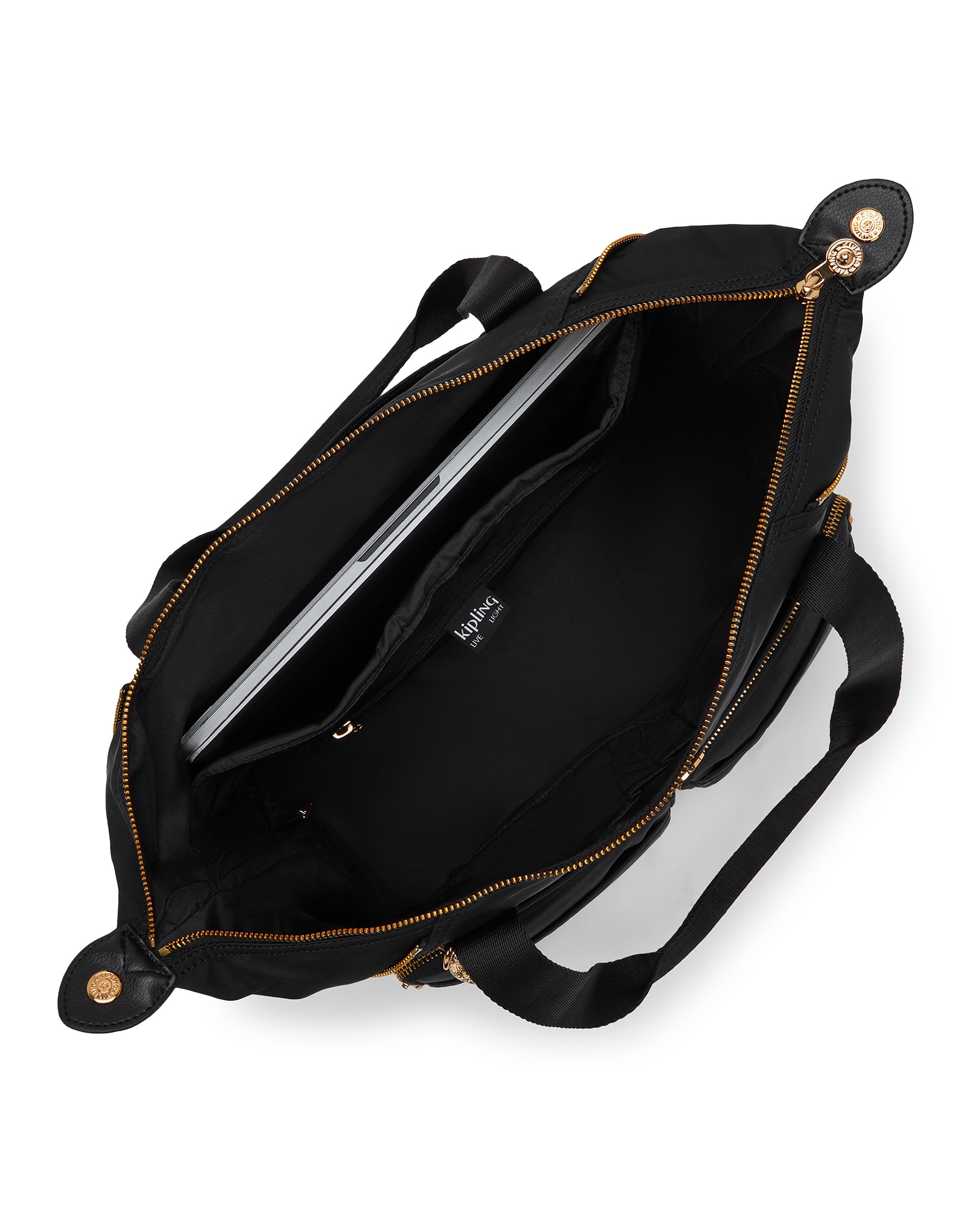 Bolso de hombro con bolsillos externos y correa extraíble - Kipling - Negro Negro-2
