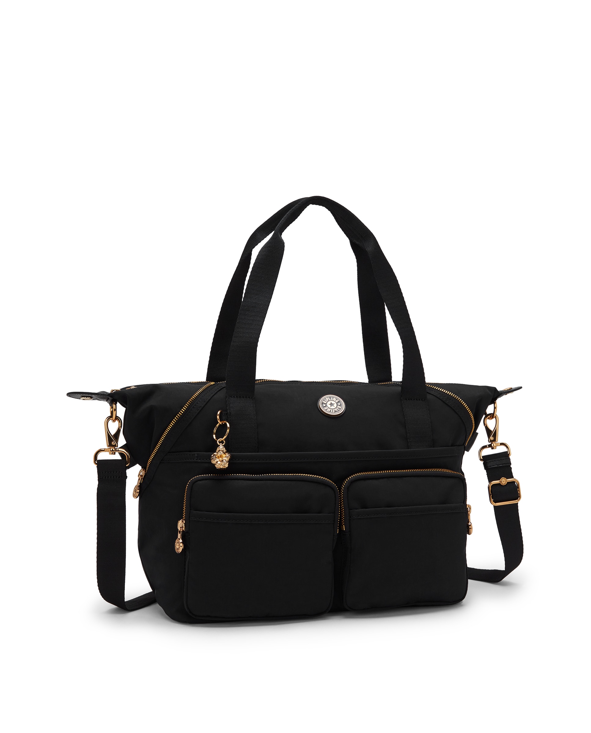 Bolso de hombro con bolsillos externos y correa extraíble - Kipling - Negro Negro-4