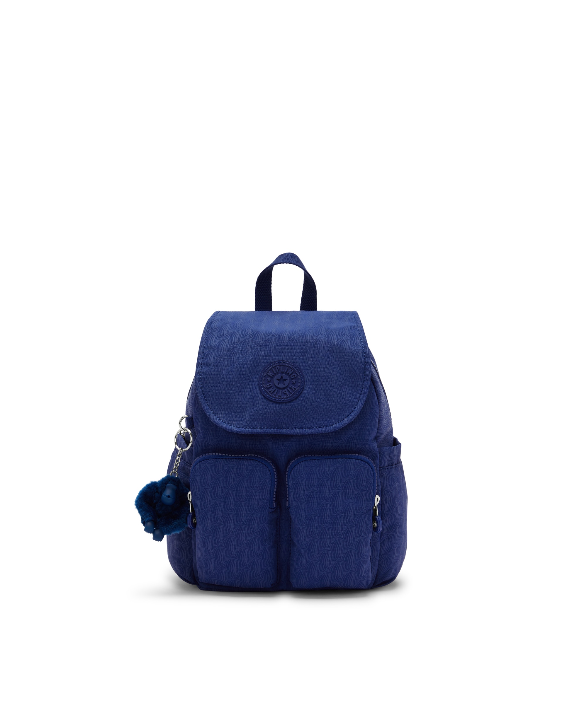 Mochila mini de mujer con bolsillos externos - Kipling - Azul índigo Azul índigo-1