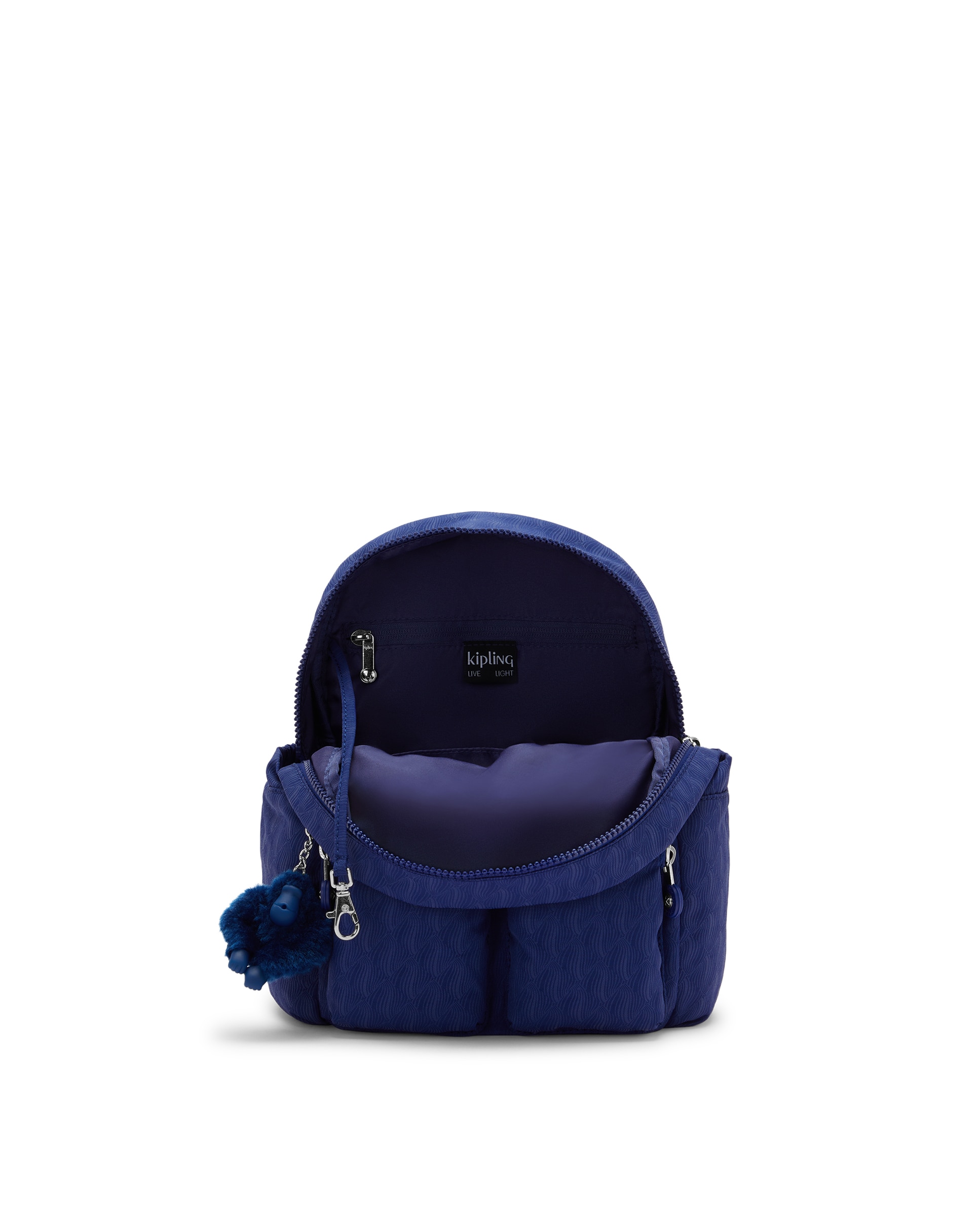 Mochila mini de mujer con bolsillos externos - Kipling - Azul índigo Azul índigo-2