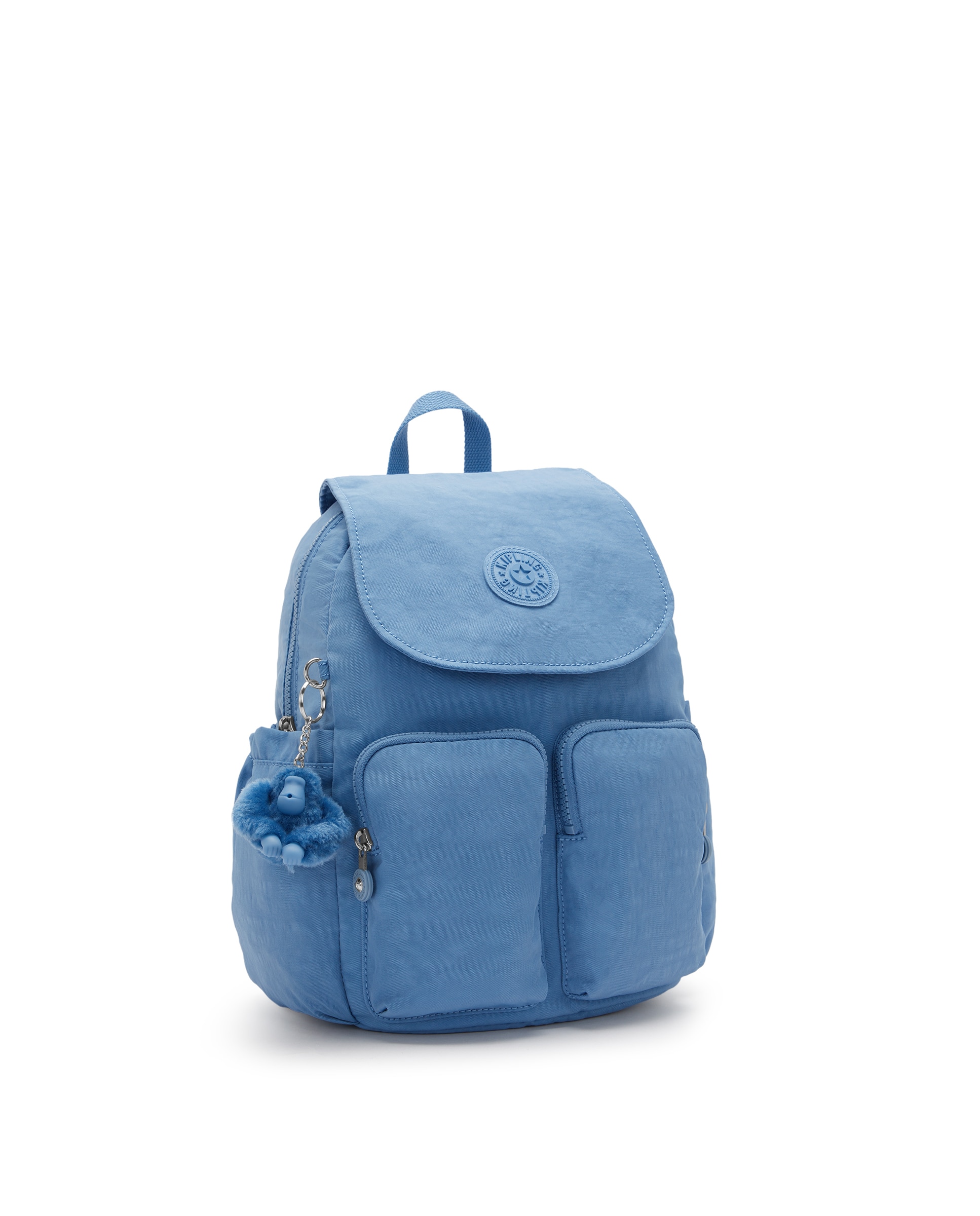 Mochila de mujer city pocket s pequeña con bolsillos externos - Kipling - Azul celeste Azul celeste-4