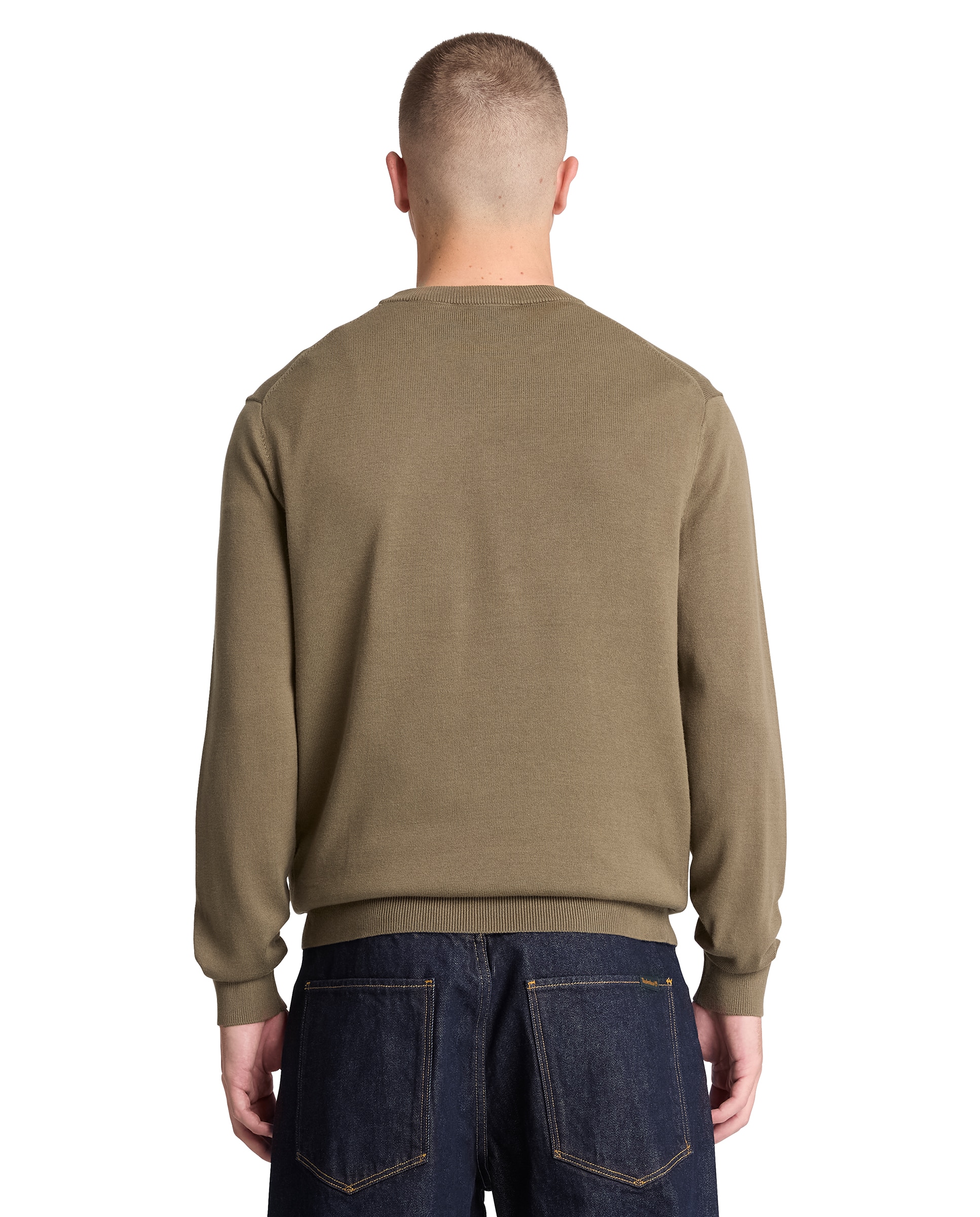 Jersey de hombre de cuello redondo de algodón williams river - Timberland - Verde Oliva Verde Oliva-4