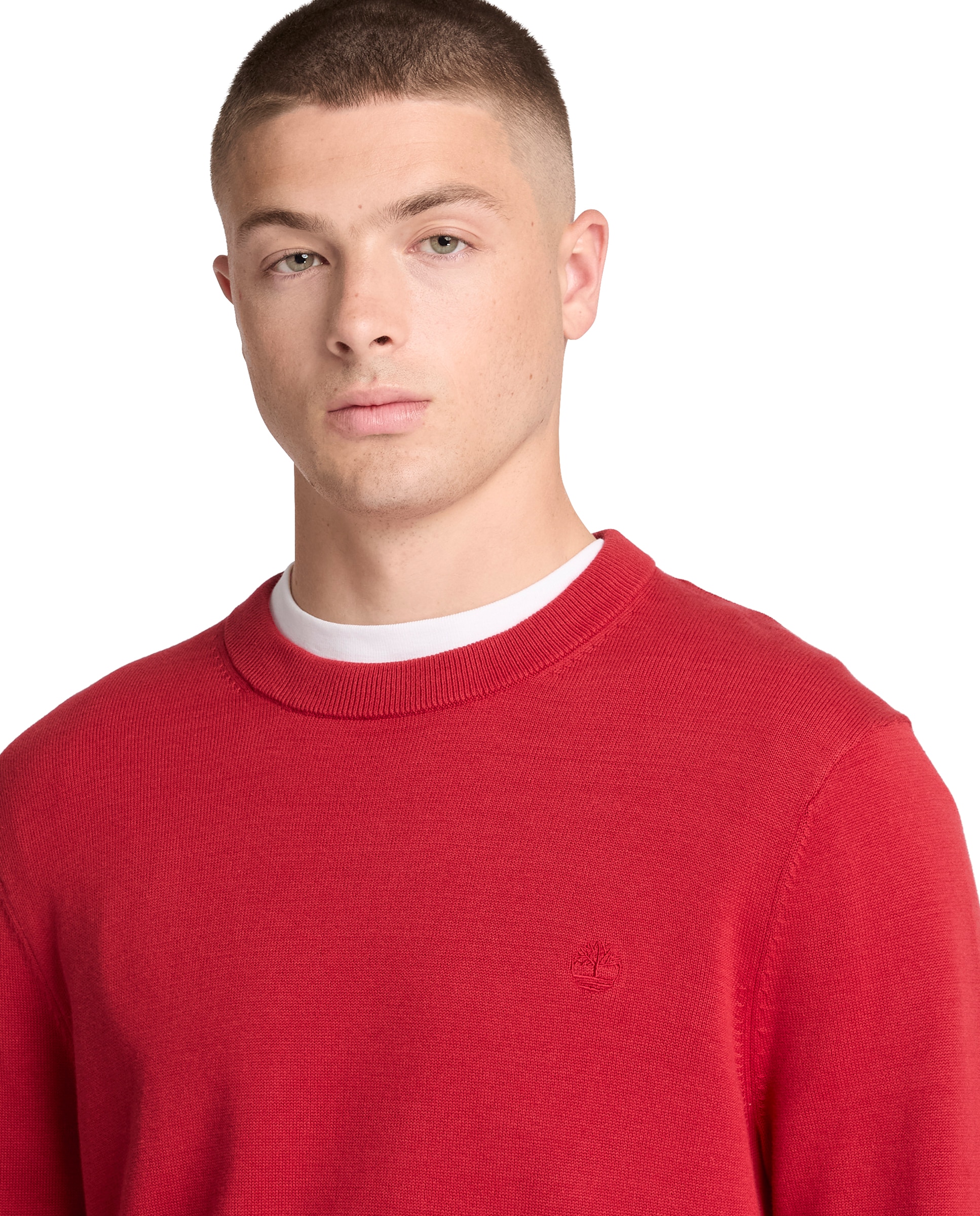 Jersey de hombre de cuello redondo de algodón williams river - Timberland - Rojo Rojo-3