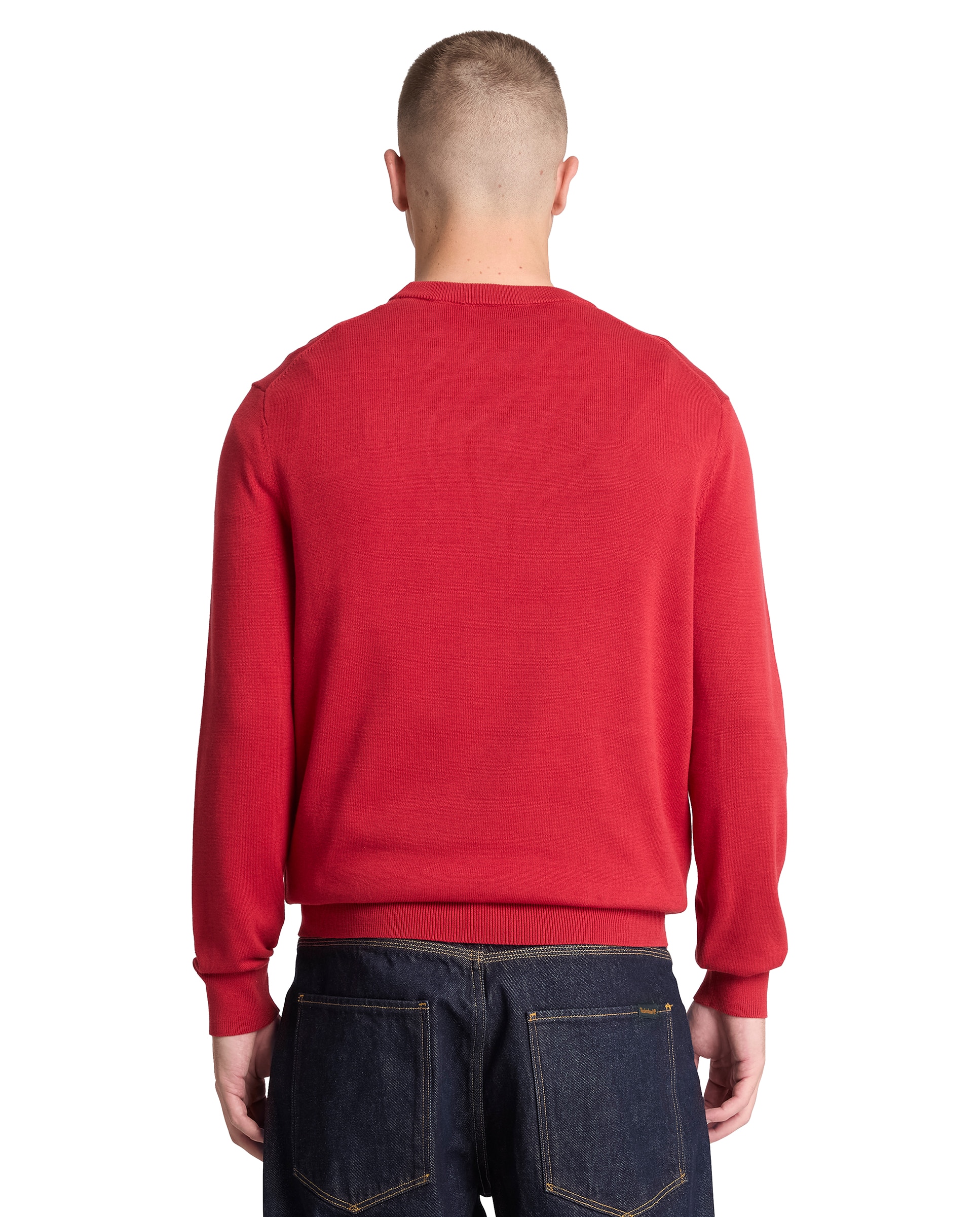 Jersey de hombre de cuello redondo de algodón williams river - Timberland - Rojo Rojo-4