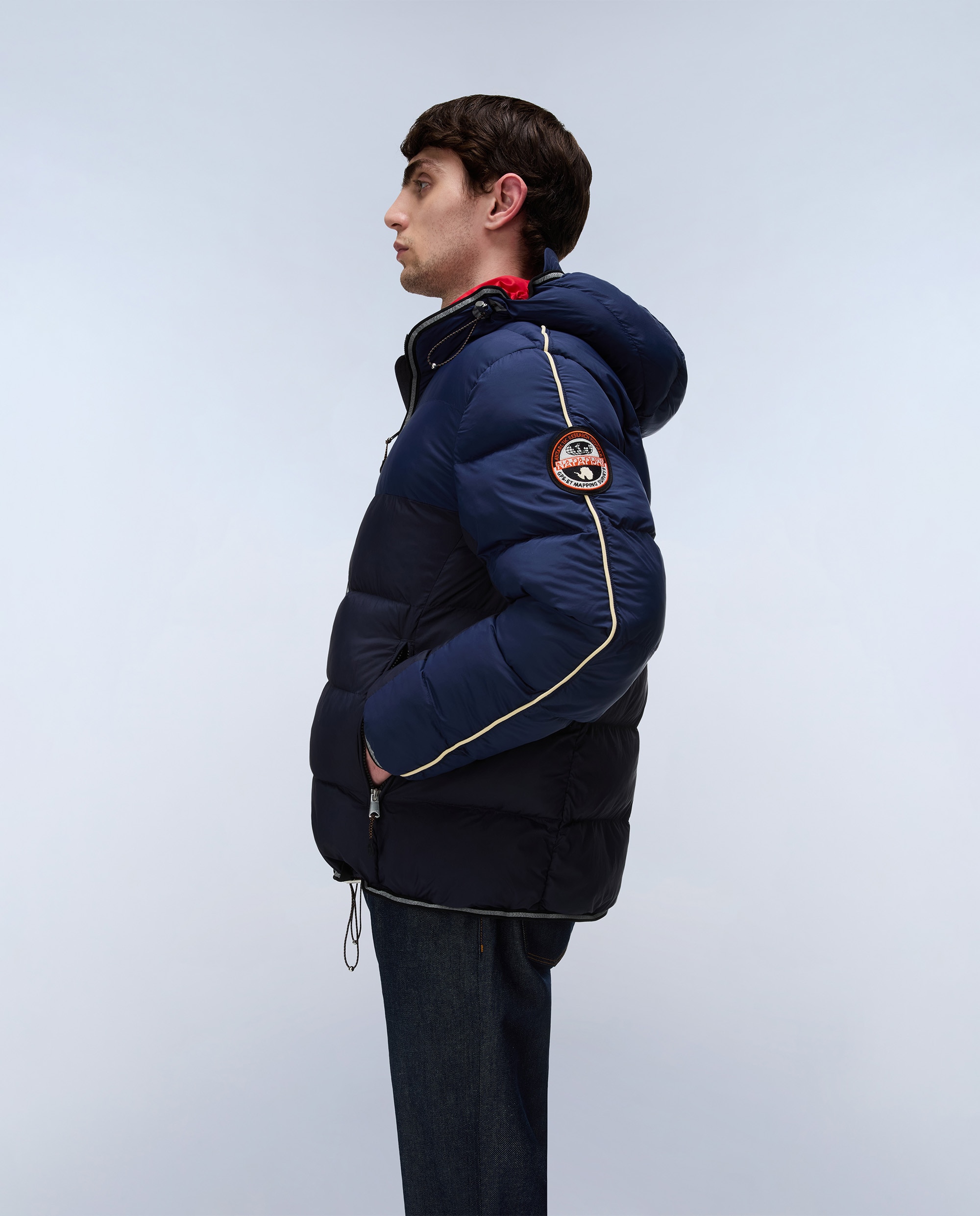 Plumífero de hombre archive jkt cb con capucha - Napapijri - Azul marino Azul marino-4