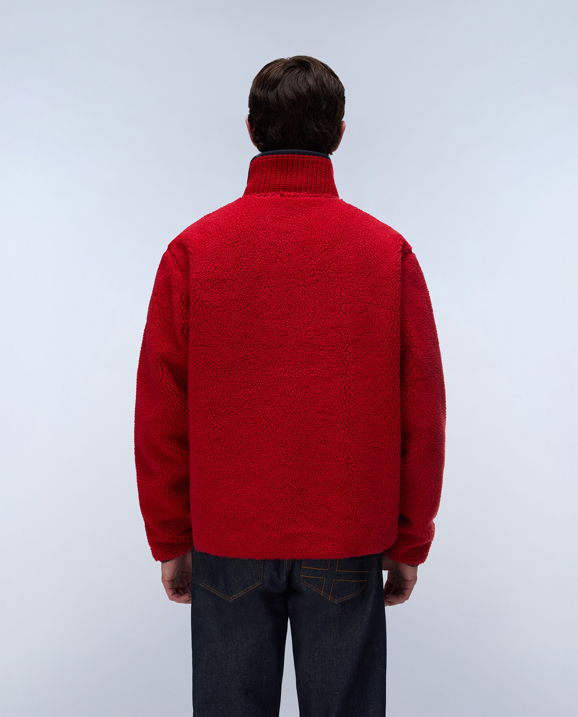 Sudadera de felpa de hombre archive hz con media cremallera - Napapijri - Granate Granate-5