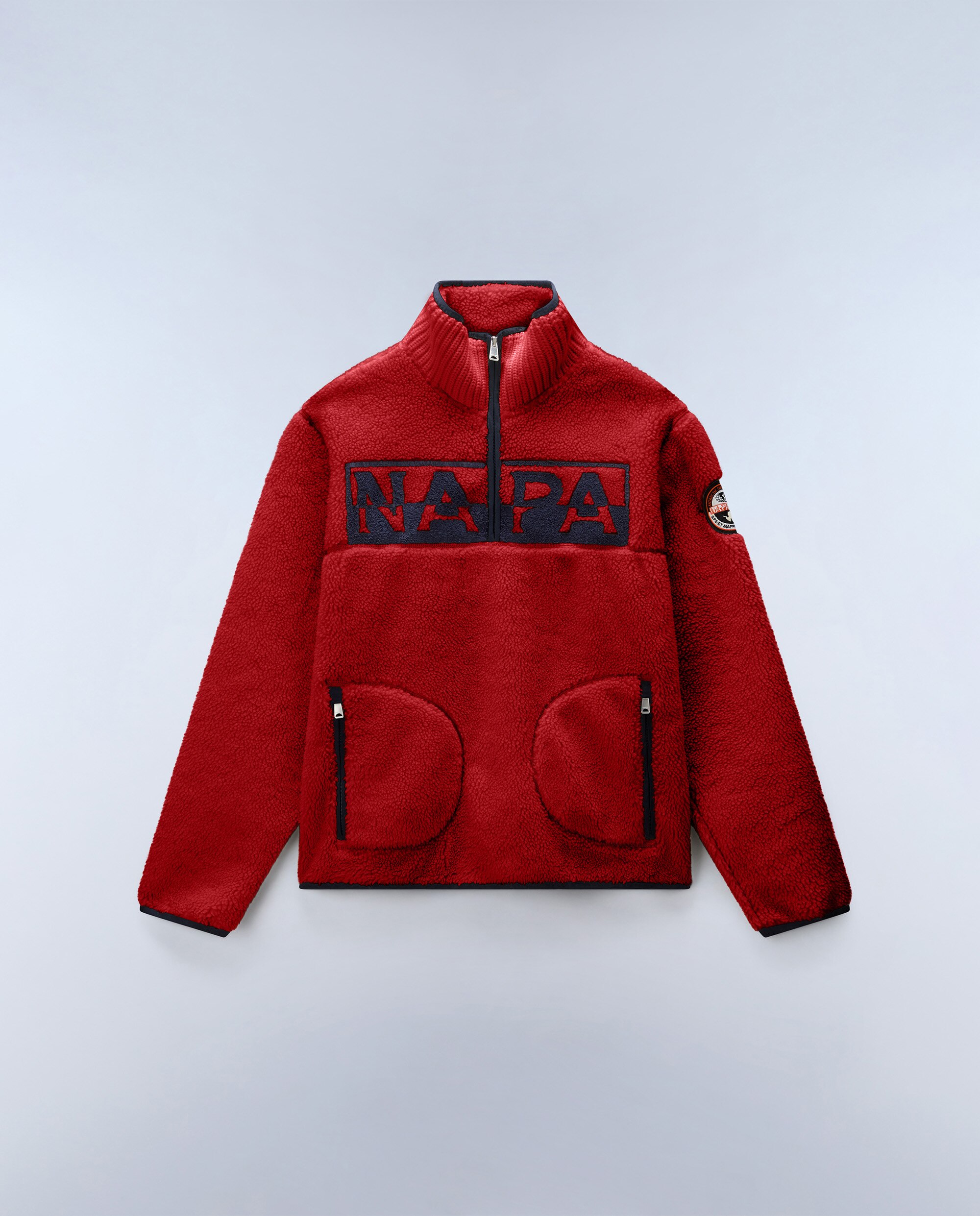 Sudadera de felpa de hombre archive hz con media cremallera - Napapijri - Granate Granate-7