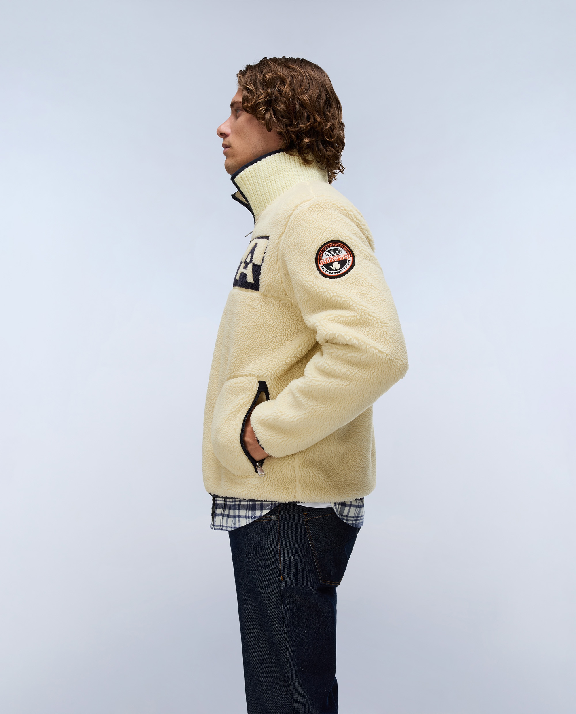 Sudadera de felpa de hombre archive fz con cremallera - Napapijri - Marrón chocolate Marrón chocolate-4