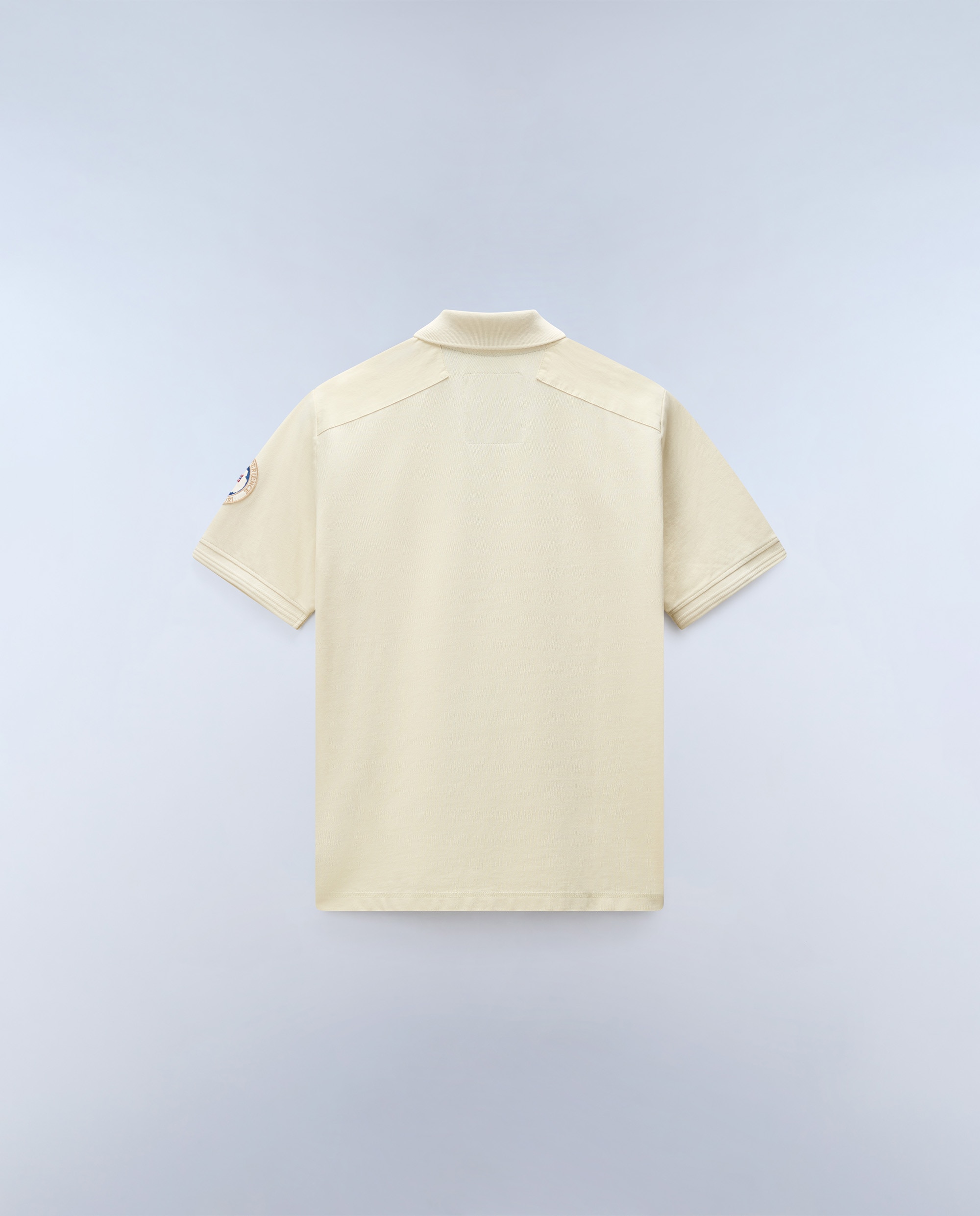 Polo de hombre archive con logo frontal de manga corta - Napapijri - Crema Crema-5
