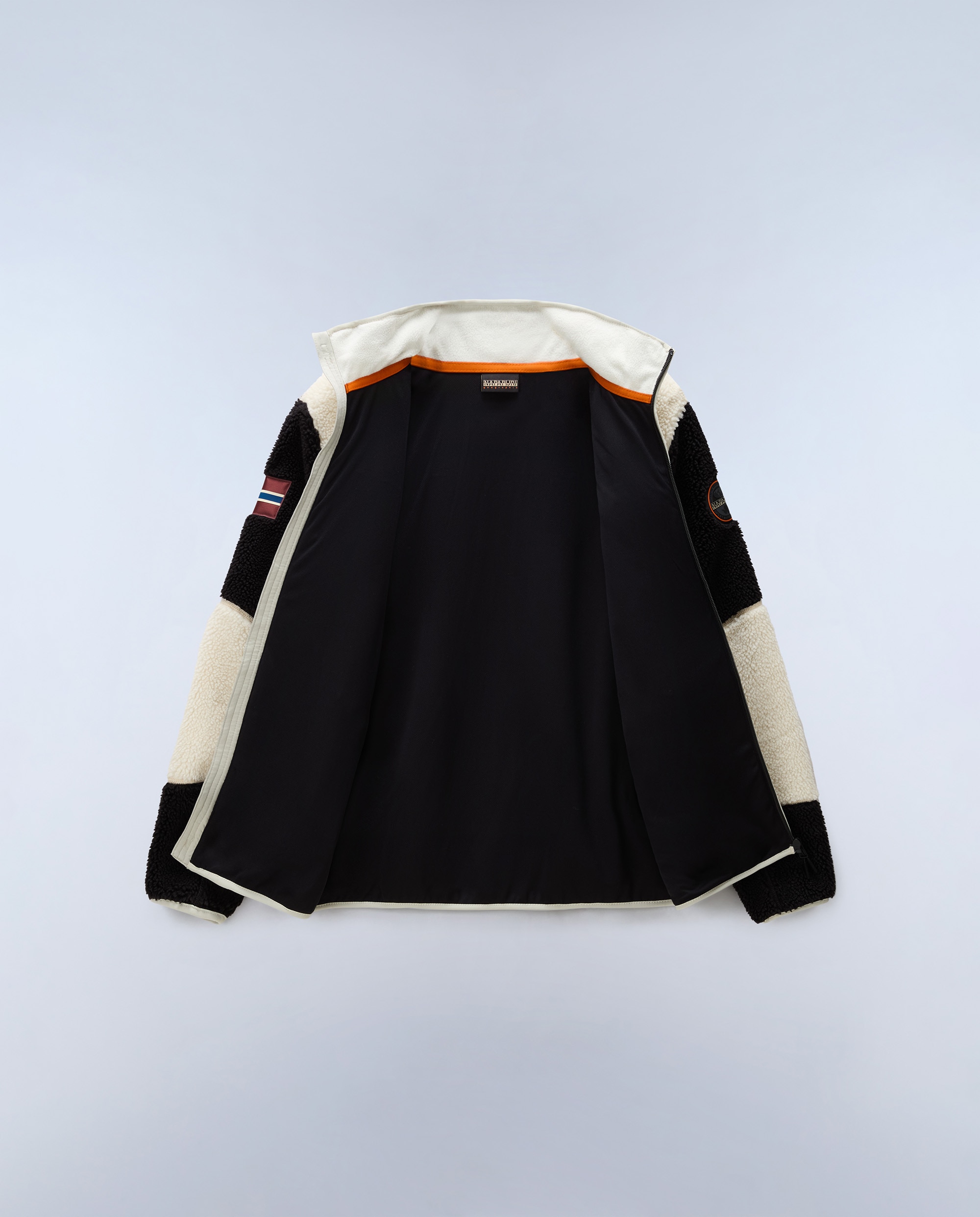 Sudadera de forro polar de hombre yupik fz con cremallera con cuello alto - Napapijri - Negro Negro-7