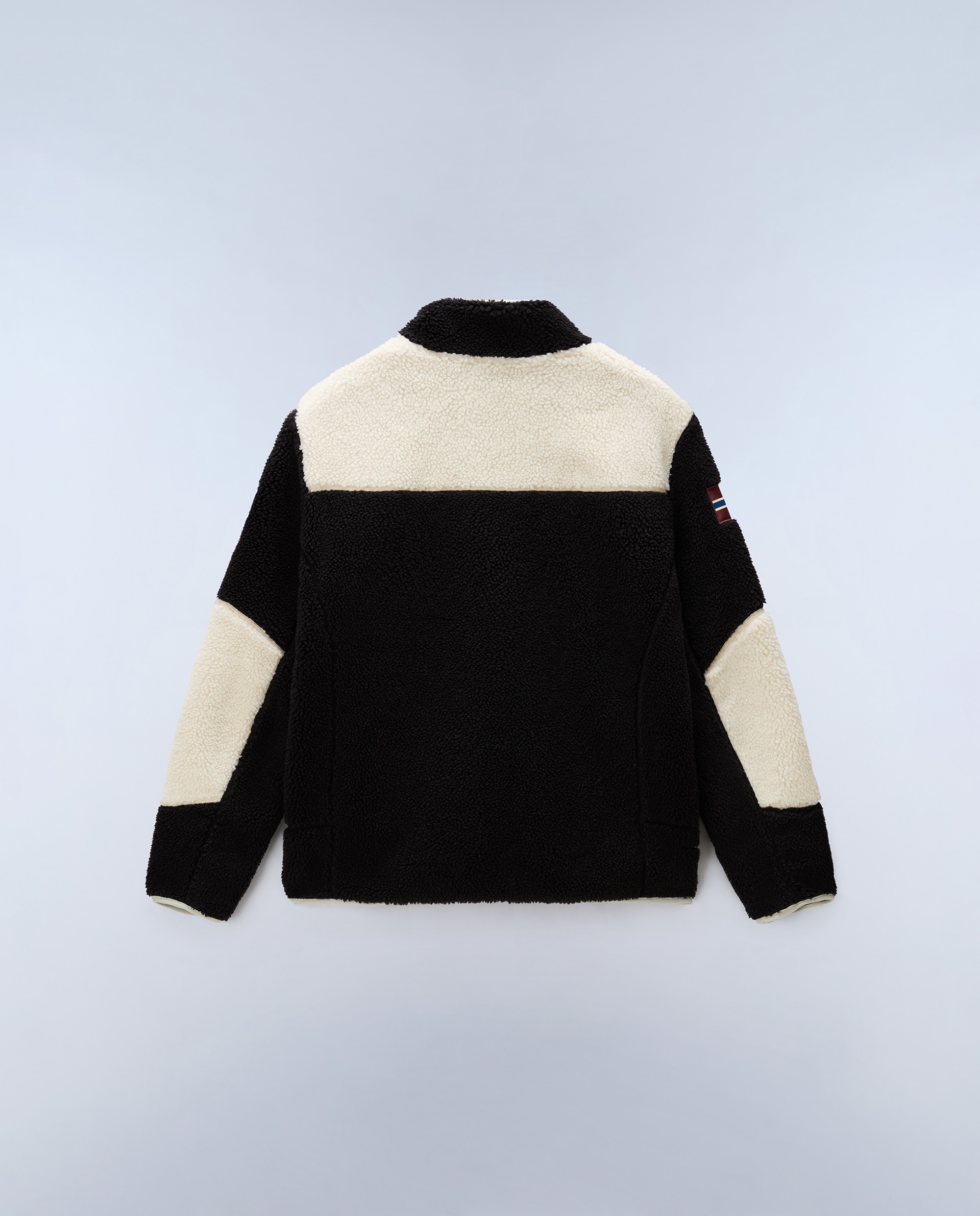 Sudadera de forro polar de hombre yupik fz con cremallera con cuello alto - Napapijri - Negro Negro-6