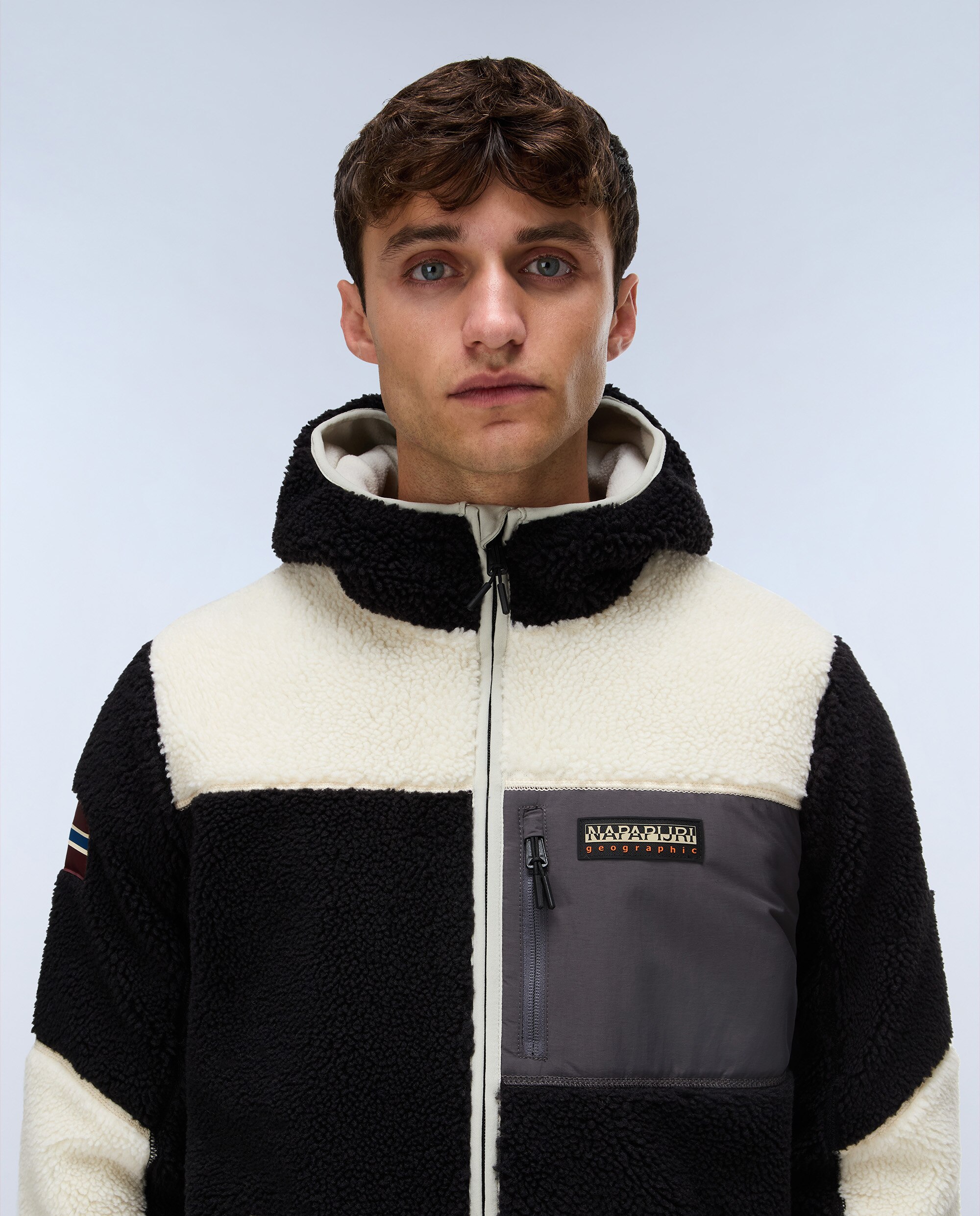 Sudadera de forro polar de hombre yupik fzh con cremallera y con capucha - Napapijri - Negro Negro-2