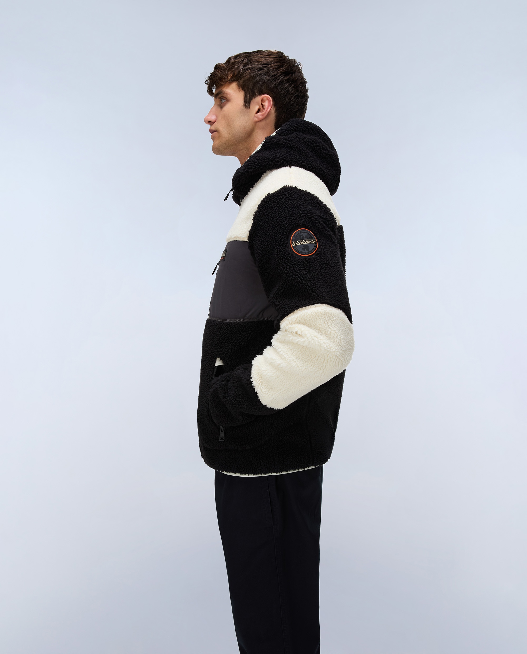 Sudadera de forro polar de hombre yupik fzh con cremallera y con capucha - Napapijri - Negro Negro-3