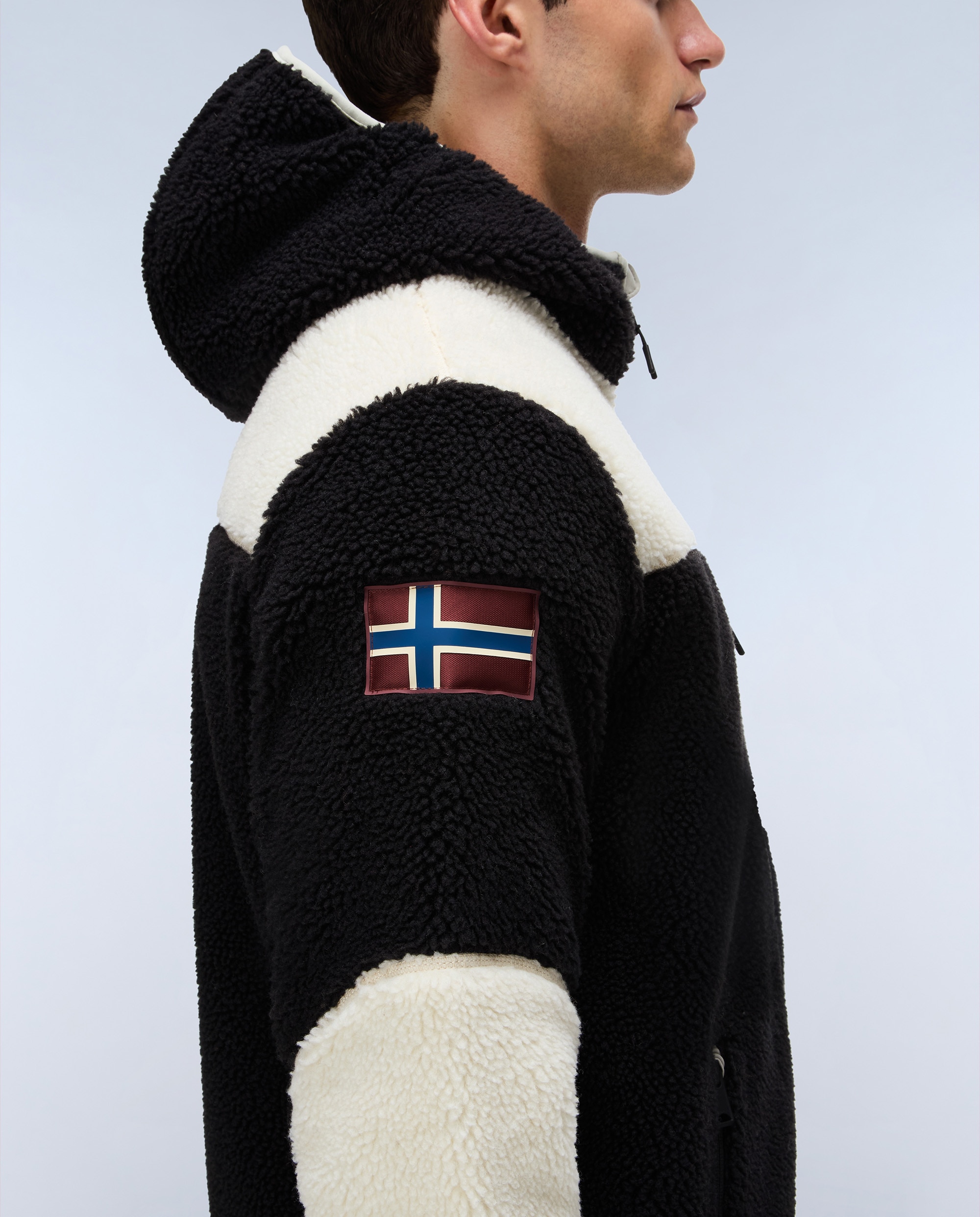 Sudadera de forro polar de hombre yupik fzh con cremallera y con capucha - Napapijri - Negro Negro-4