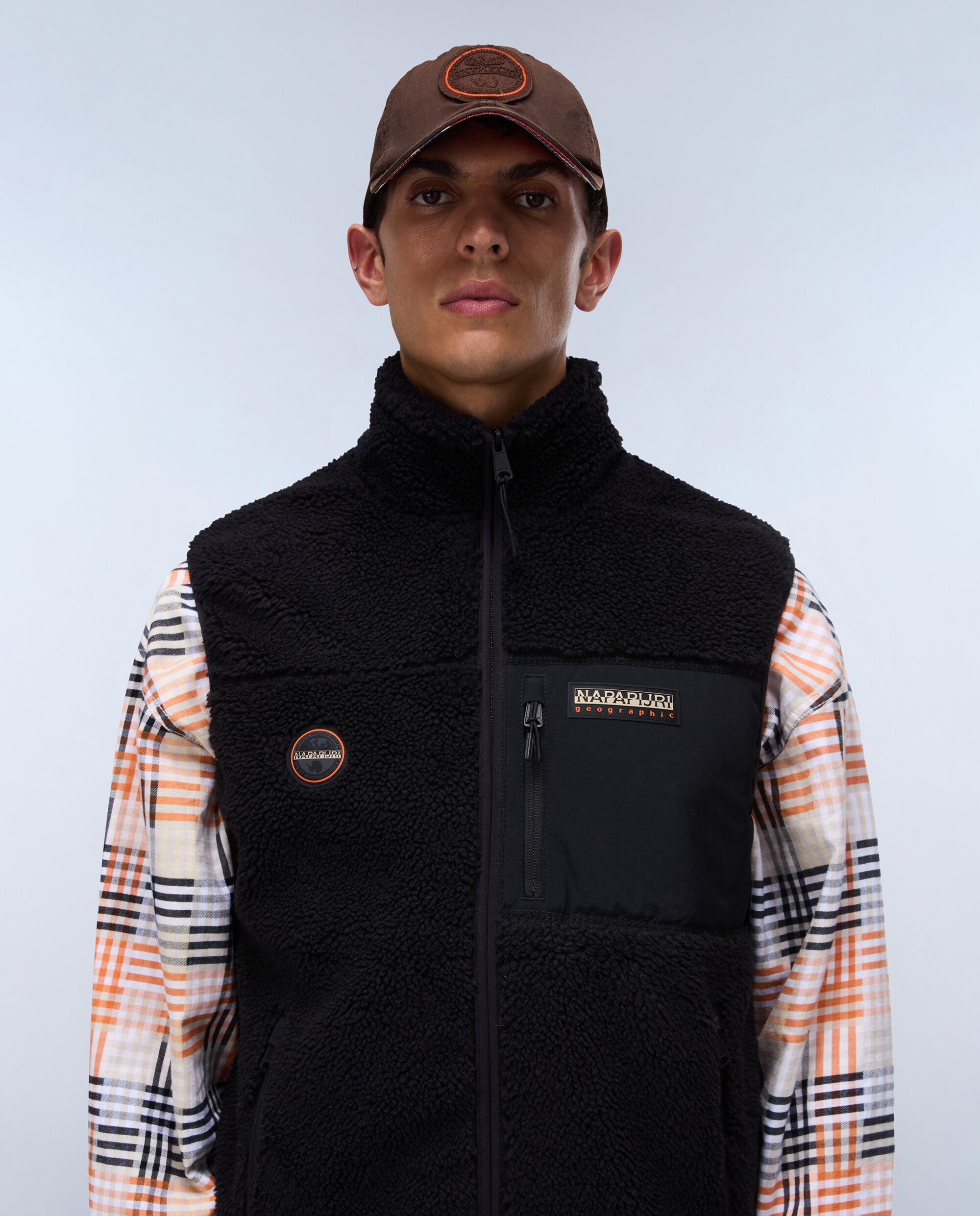 Chaleco forro polar de hombre yupik v con cremallera - Napapijri - Negro Negro-3