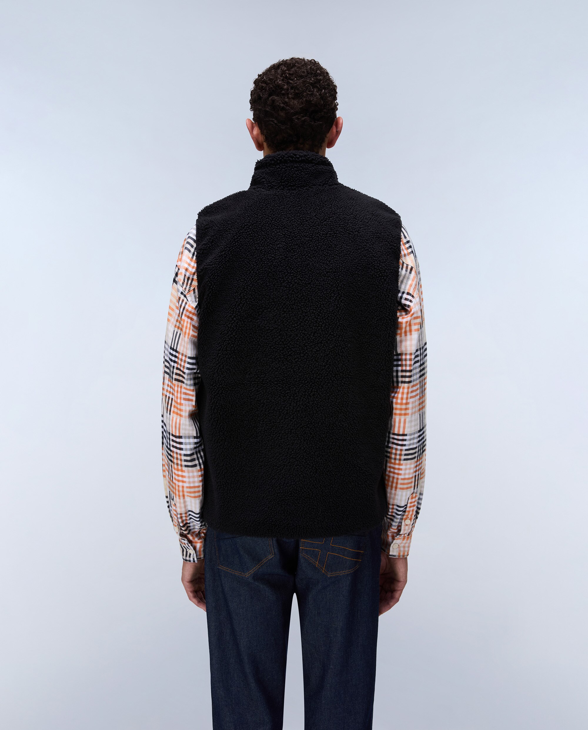 Chaleco forro polar de hombre yupik v con cremallera - Napapijri - Negro Negro-5