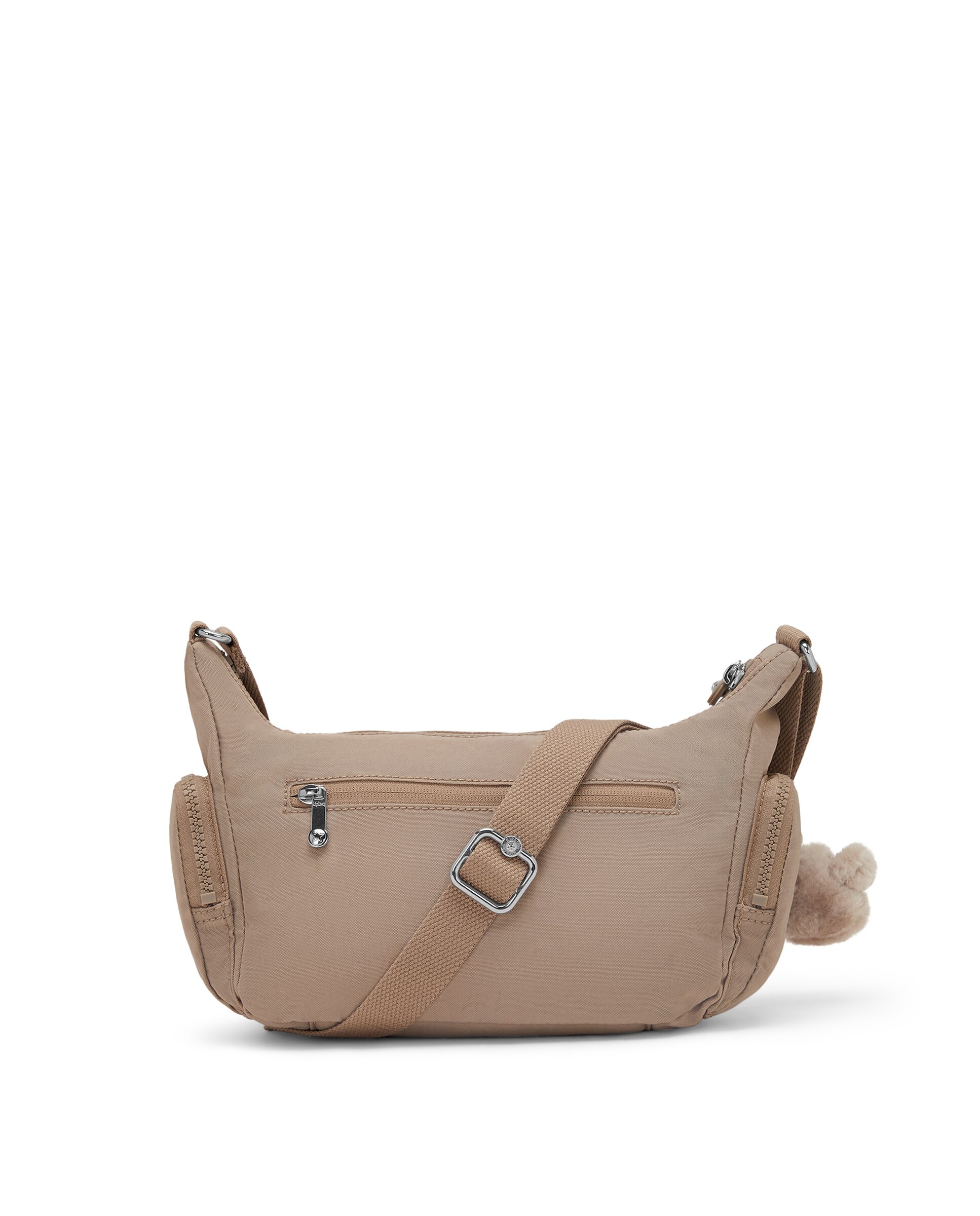 Bandolera pequeña de mujer con bolsillos externos y asa regulable - Kipling - Beige Beige-3
