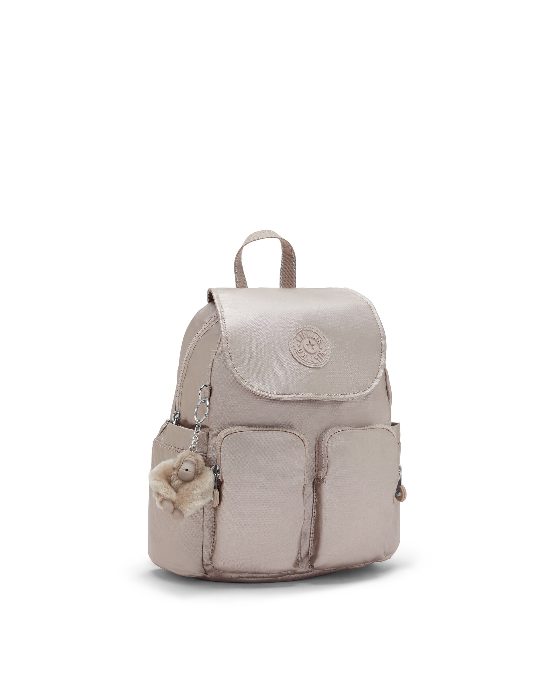 Mochila mini de mujer con bolsillos externos - Kipling - Piedra Piedra-4