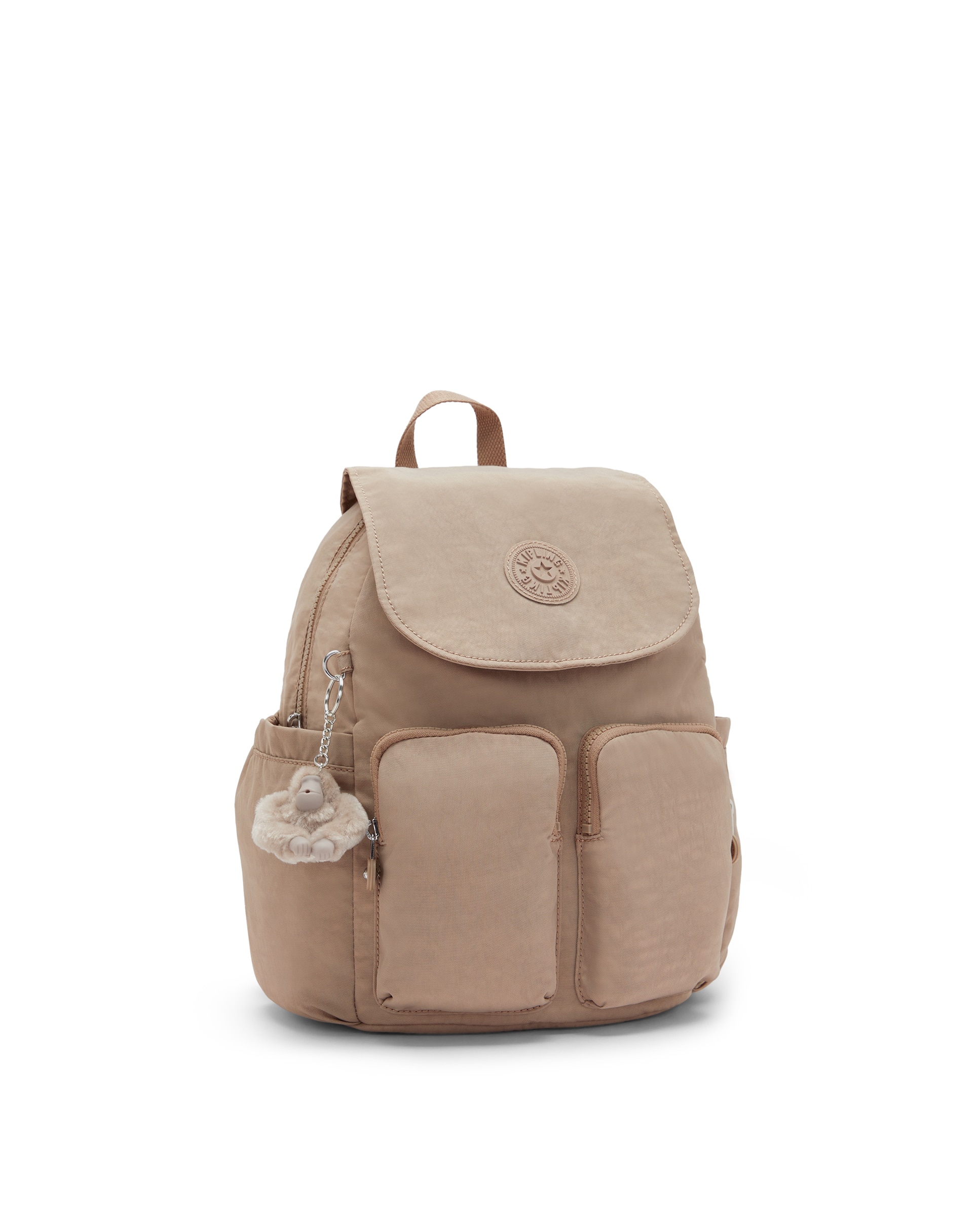 Mochila de mujer city pocket s pequeña con bolsillos externos - Kipling - Beige Beige-4