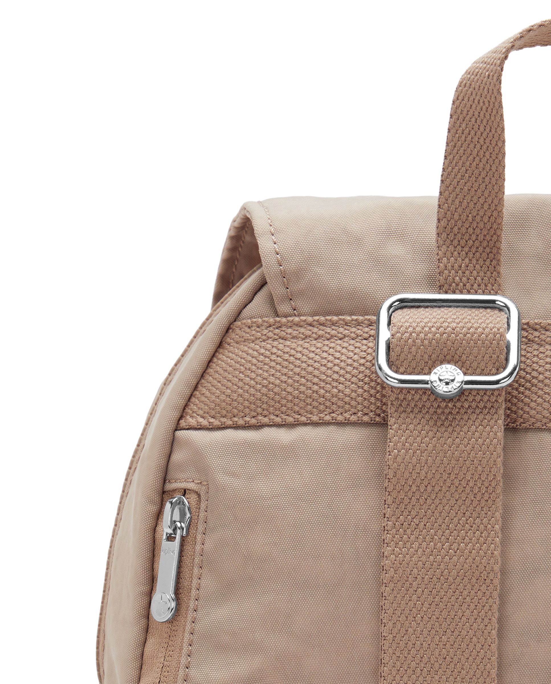 Mochila de mujer city pocket s pequeña con bolsillos externos - Kipling - Beige Beige-5