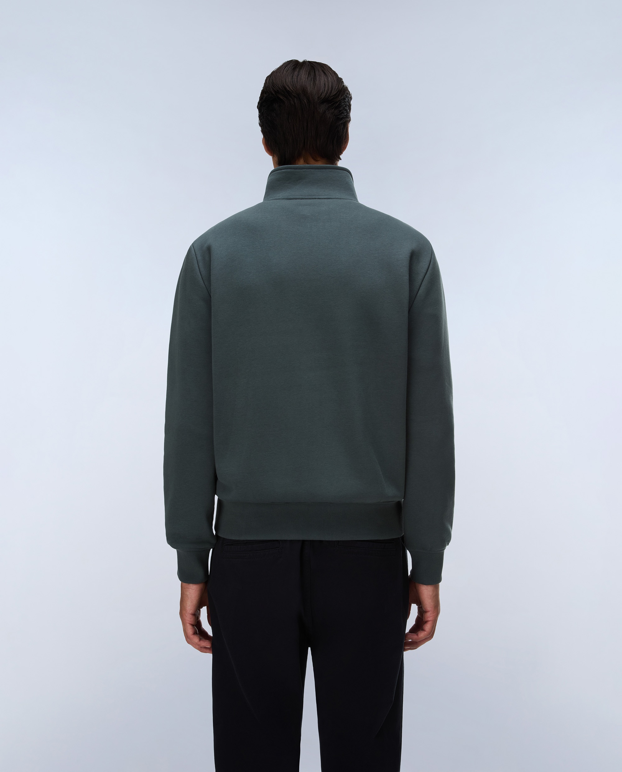 Sudadera de hombre balis fz win con cremallera completa - Napapijri - Verde grisáceo Verde grisáceo-3