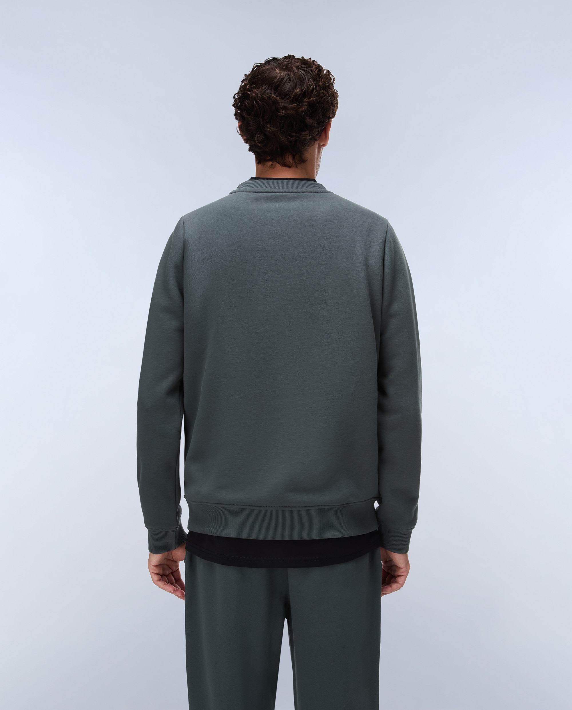 Sudadera de hombre balis c wint con cuello redondo - Napapijri - Verde grisáceo Verde grisáceo-2
