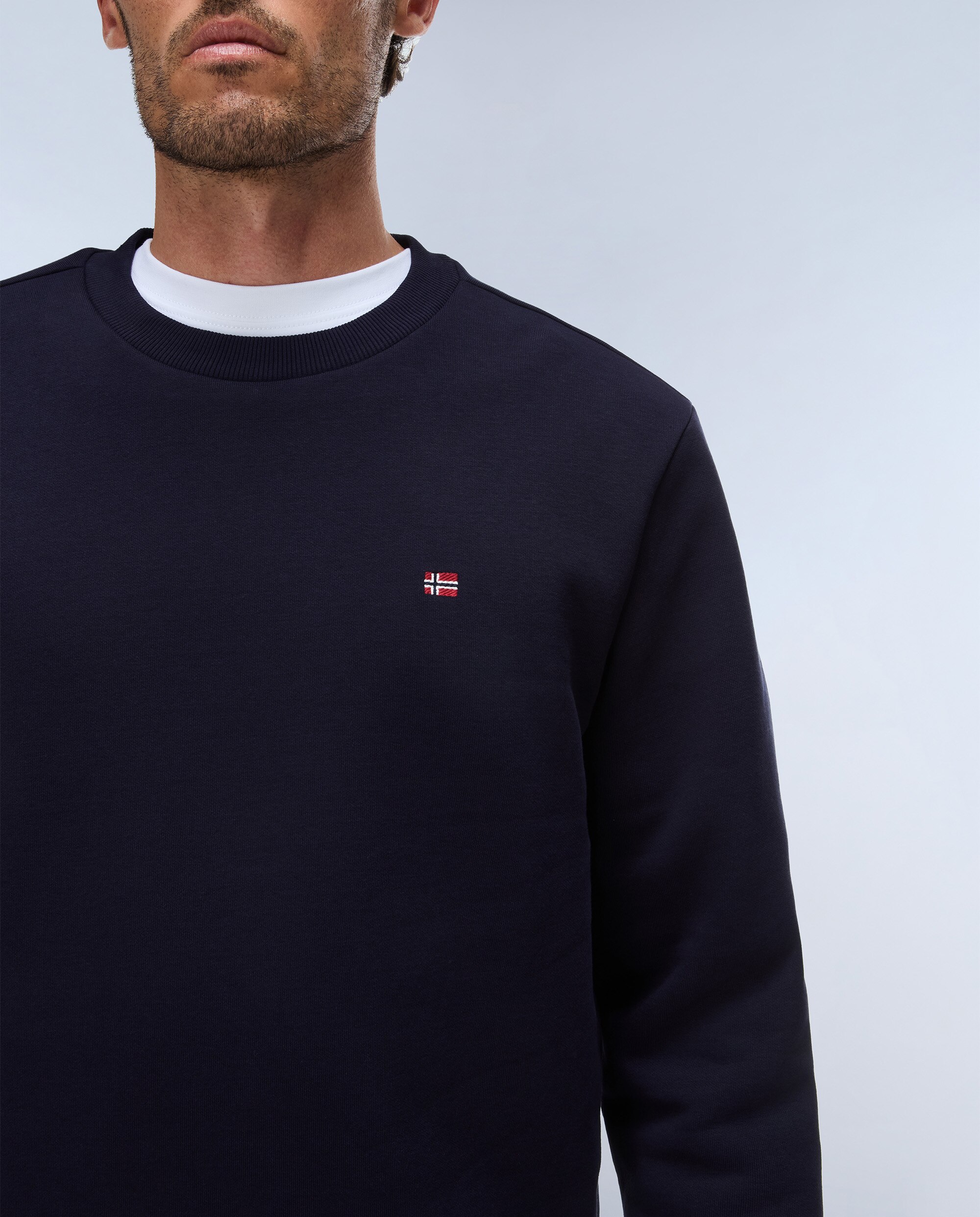 Sudadera de hombre balis c wint con cuello redondo - Napapijri - Azul marino Azul marino-3