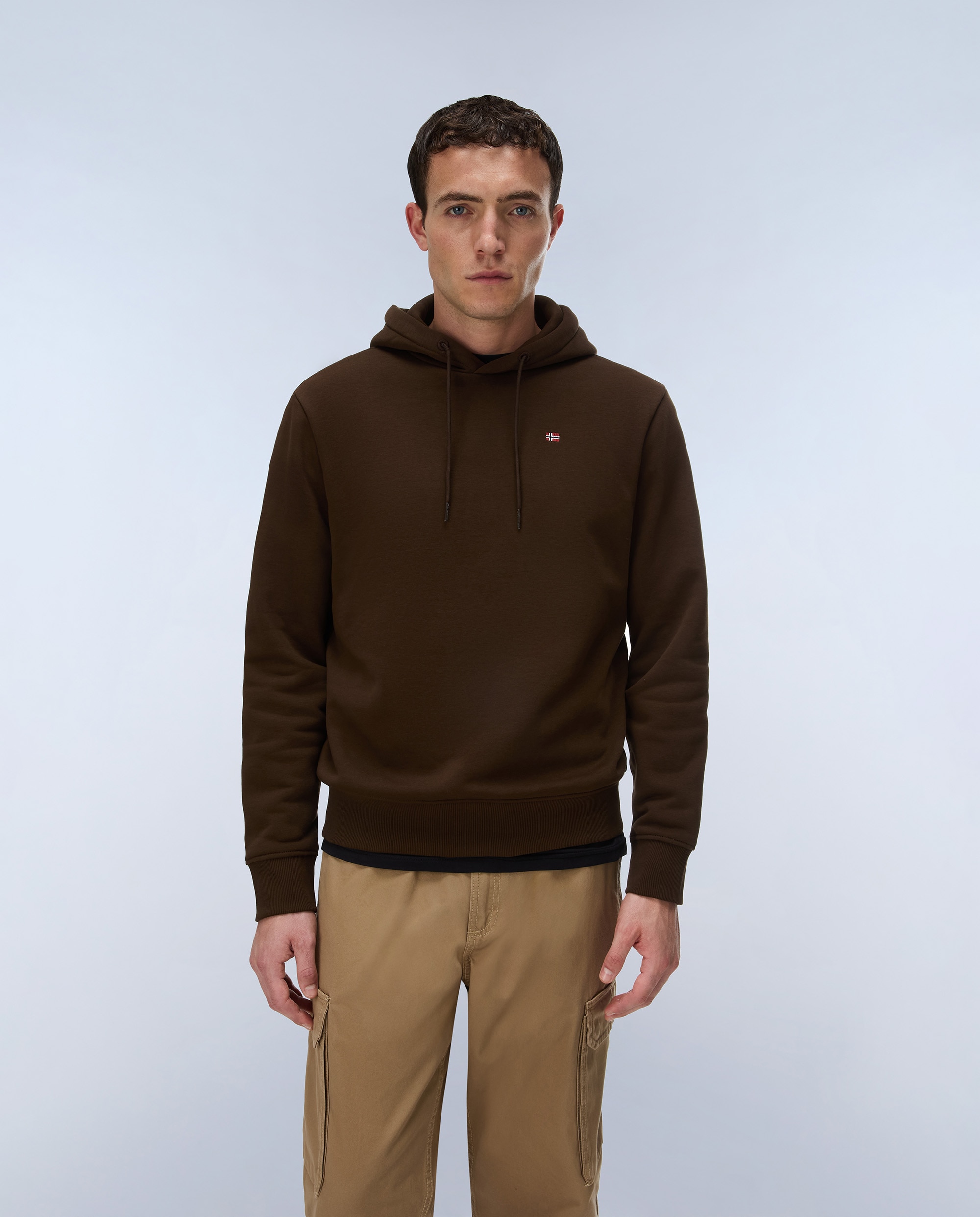 Sudadera de hombre balis h wint con capucha - Napapijri - Marrón chocolate Marrón chocolate-1