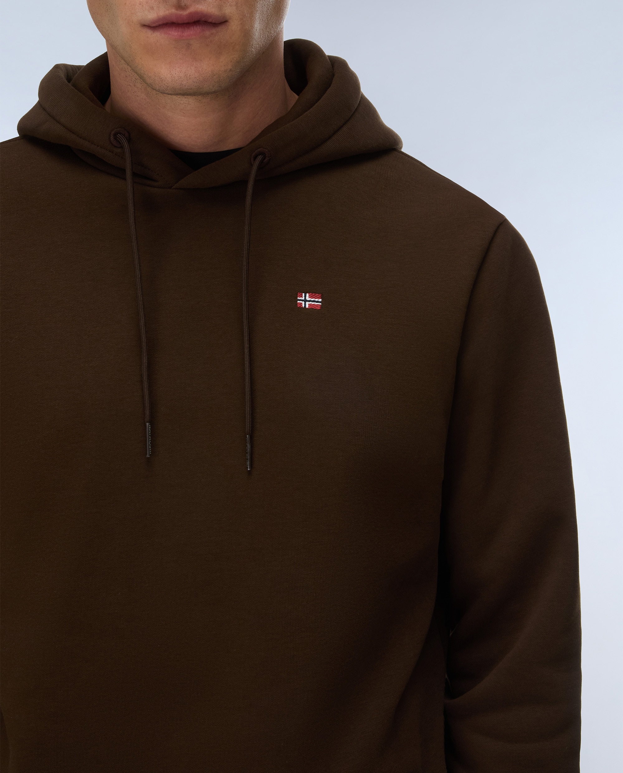 Sudadera de hombre balis h wint con capucha - Napapijri - Marrón chocolate Marrón chocolate-3