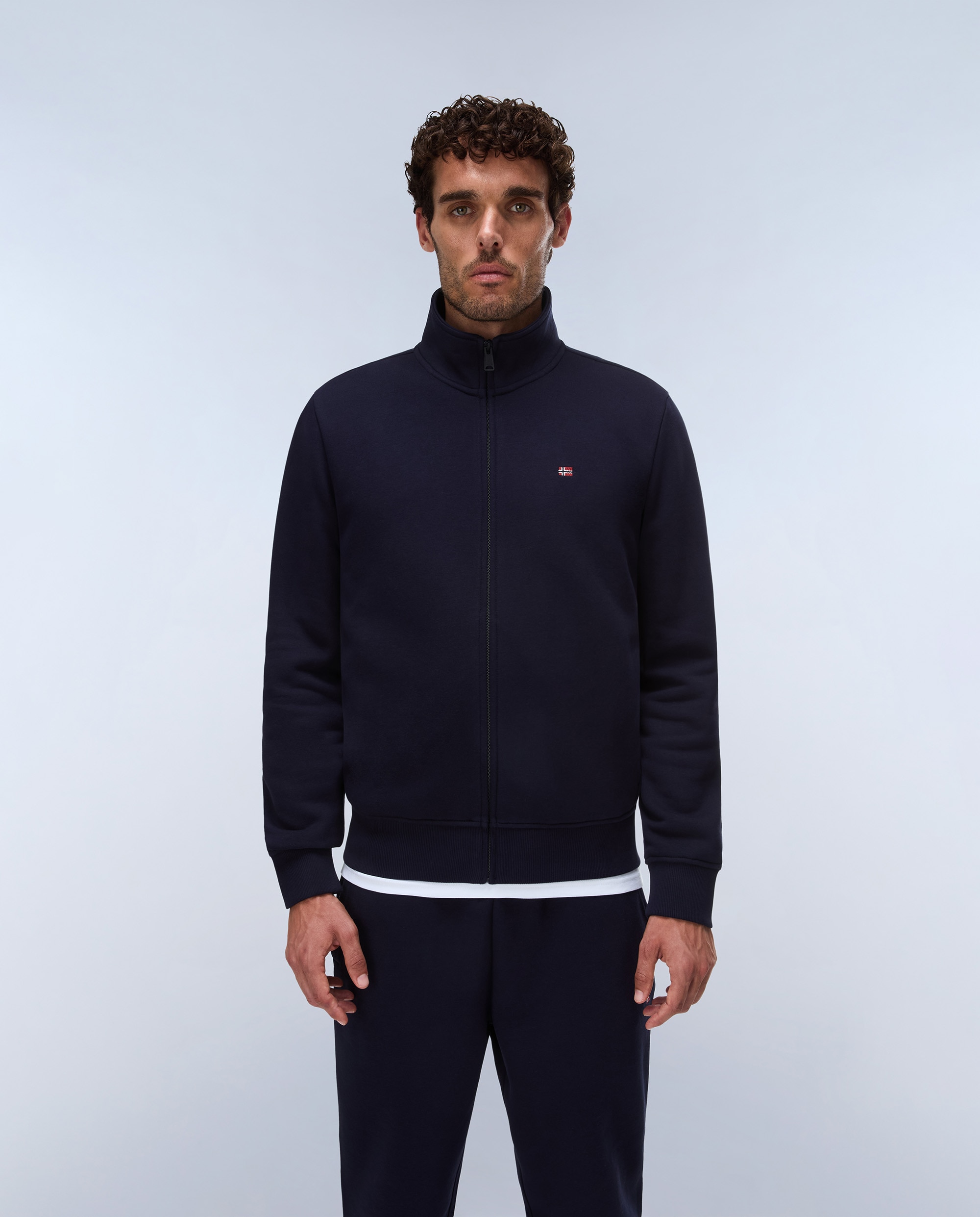Sudadera de hombre balis fz win con cremallera completa - Napapijri - Azul marino Azul marino-1