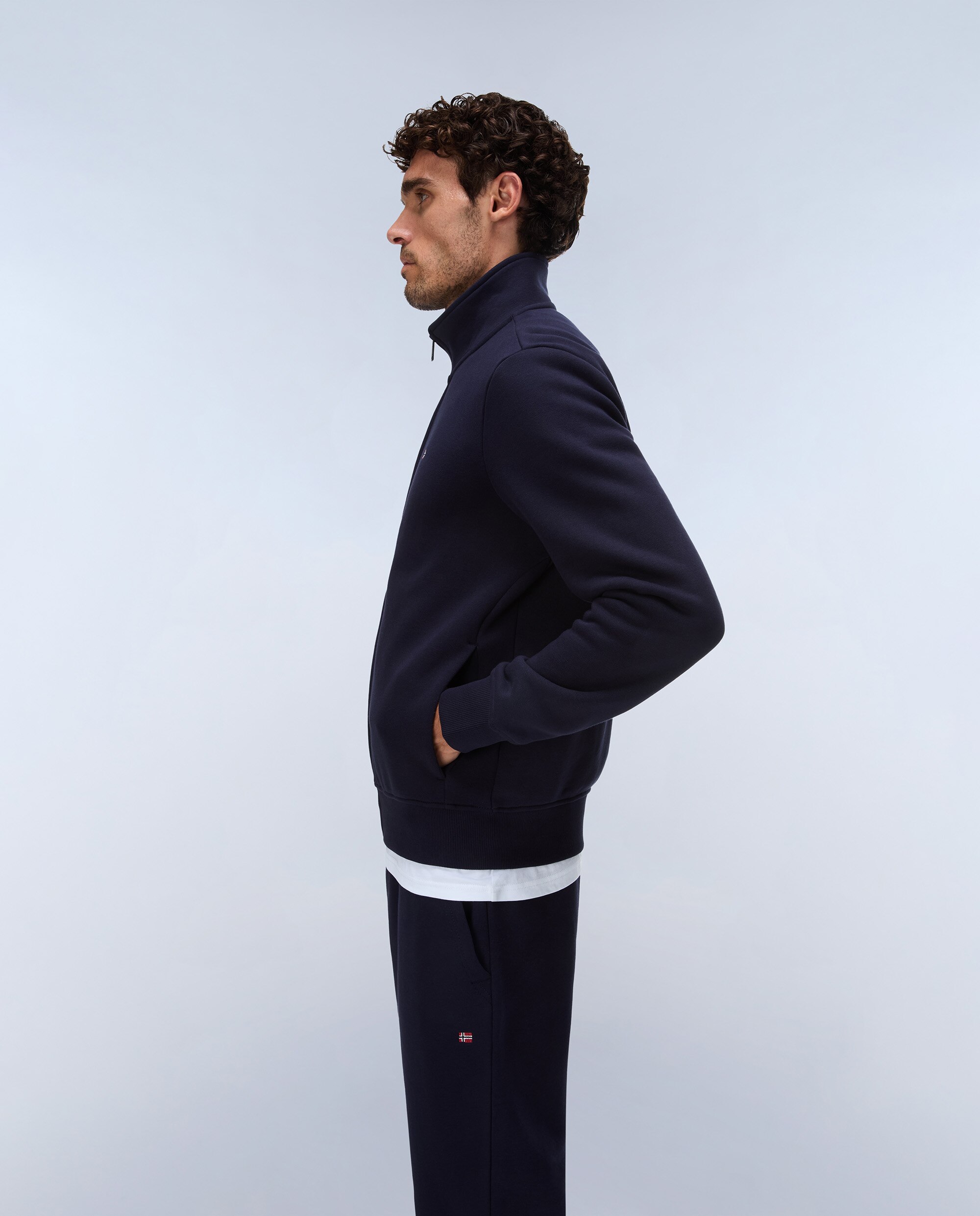Sudadera de hombre balis fz win con cremallera completa - Napapijri - Azul marino Azul marino-2