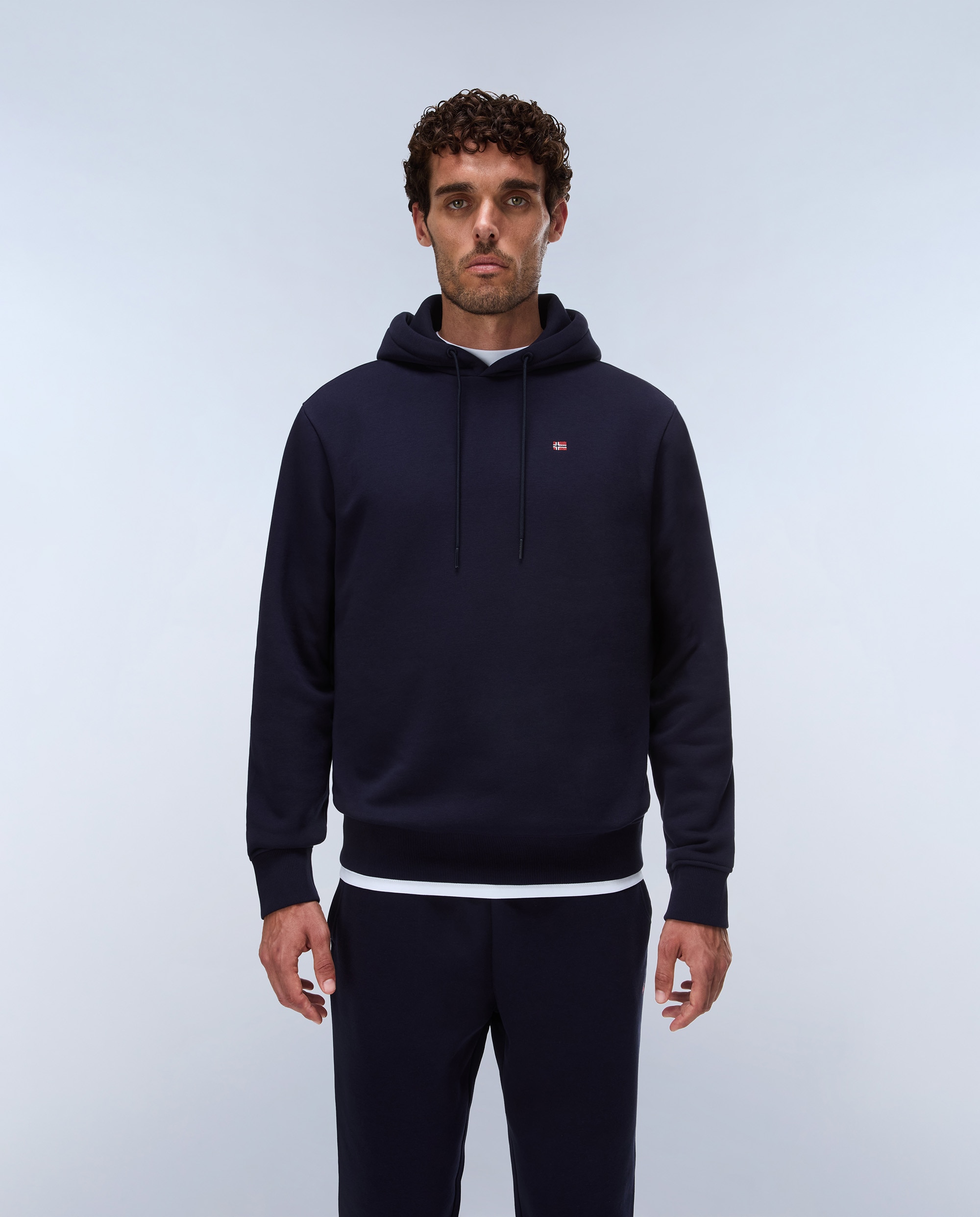 Sudadera de hombre balis h wint con capucha - Napapijri - Azul marino Azul marino-1