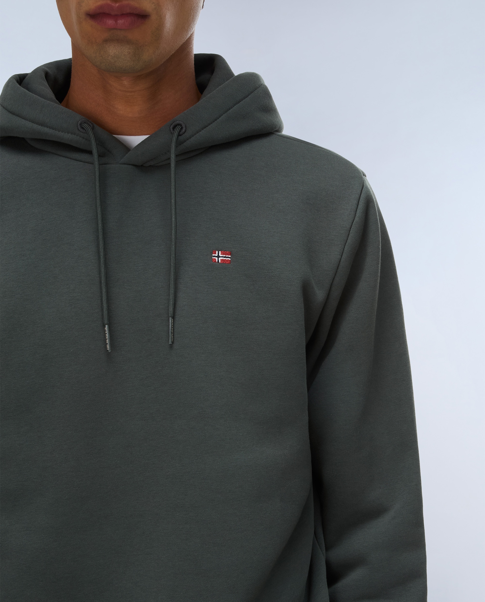 Sudadera de hombre balis h wint con capucha - Napapijri - Verde grisáceo Verde grisáceo-3